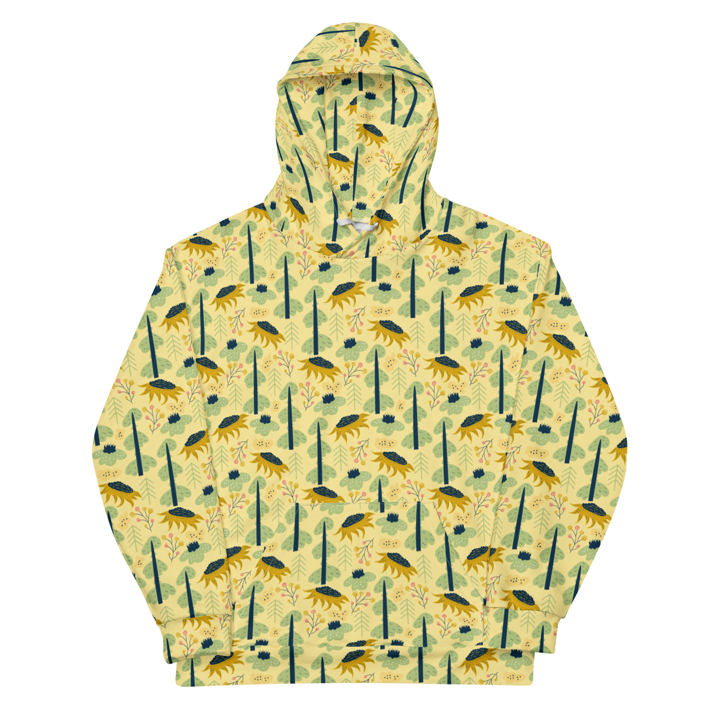 Scandinavian Spring Floral | Seamless Patterns | All-Over Print Unisex Hoodie - #1