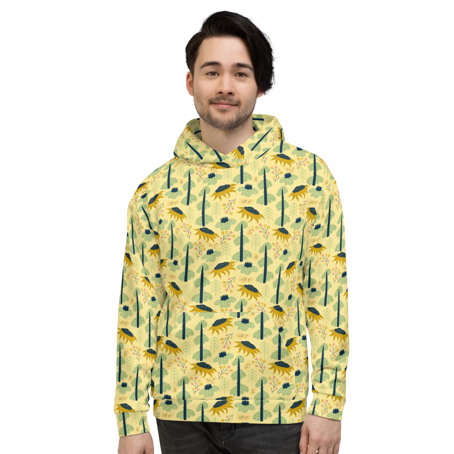 Scandinavian Spring Floral | Seamless Patterns | All-Over Print Unisex Hoodie - #1