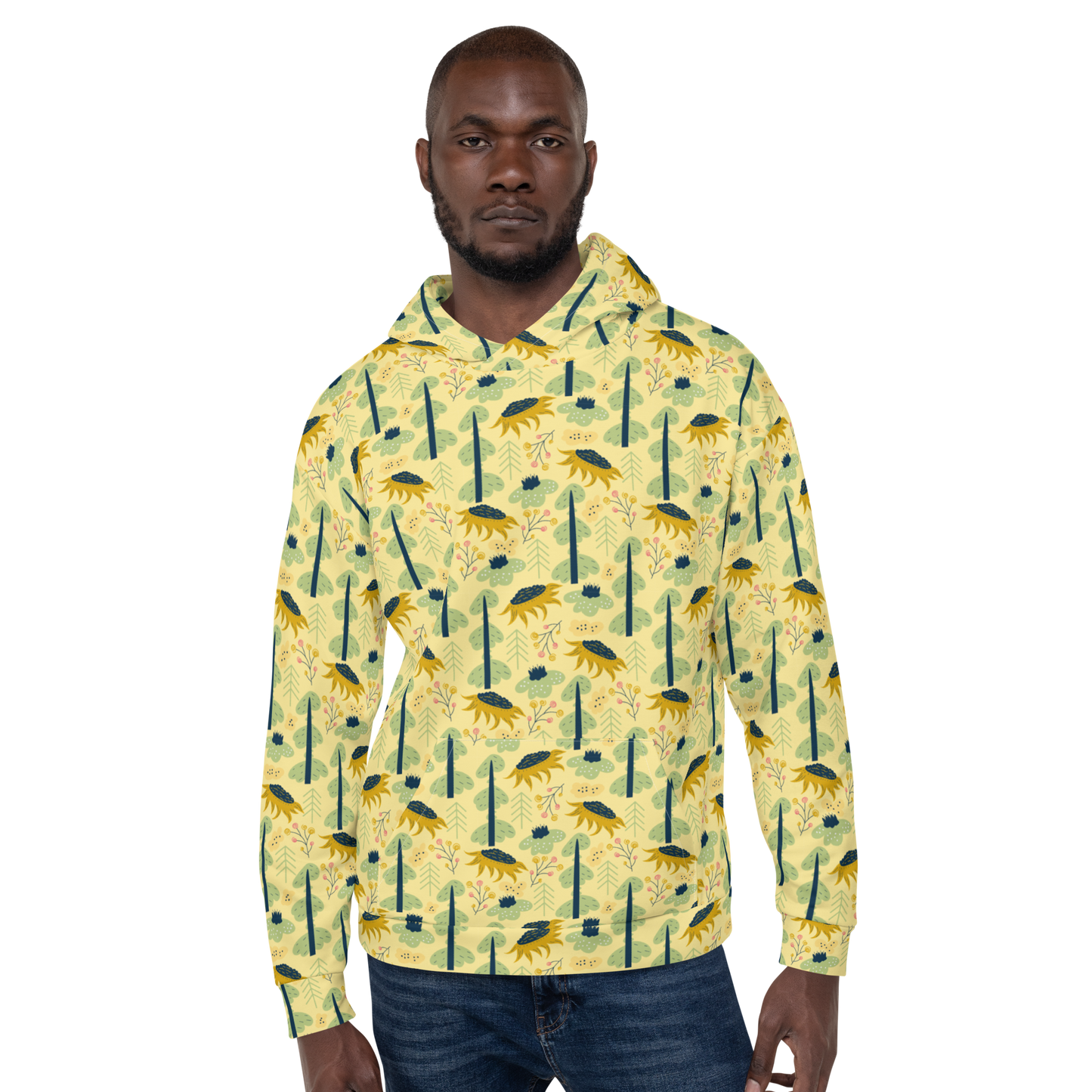 Scandinavian Spring Floral | Seamless Patterns | All-Over Print Unisex Hoodie - #1