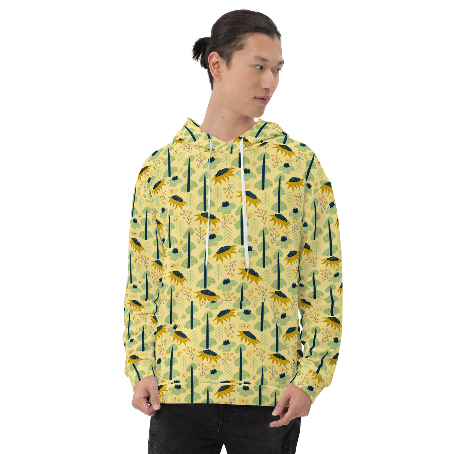 Scandinavian Spring Floral | Seamless Patterns | All-Over Print Unisex Hoodie - #1