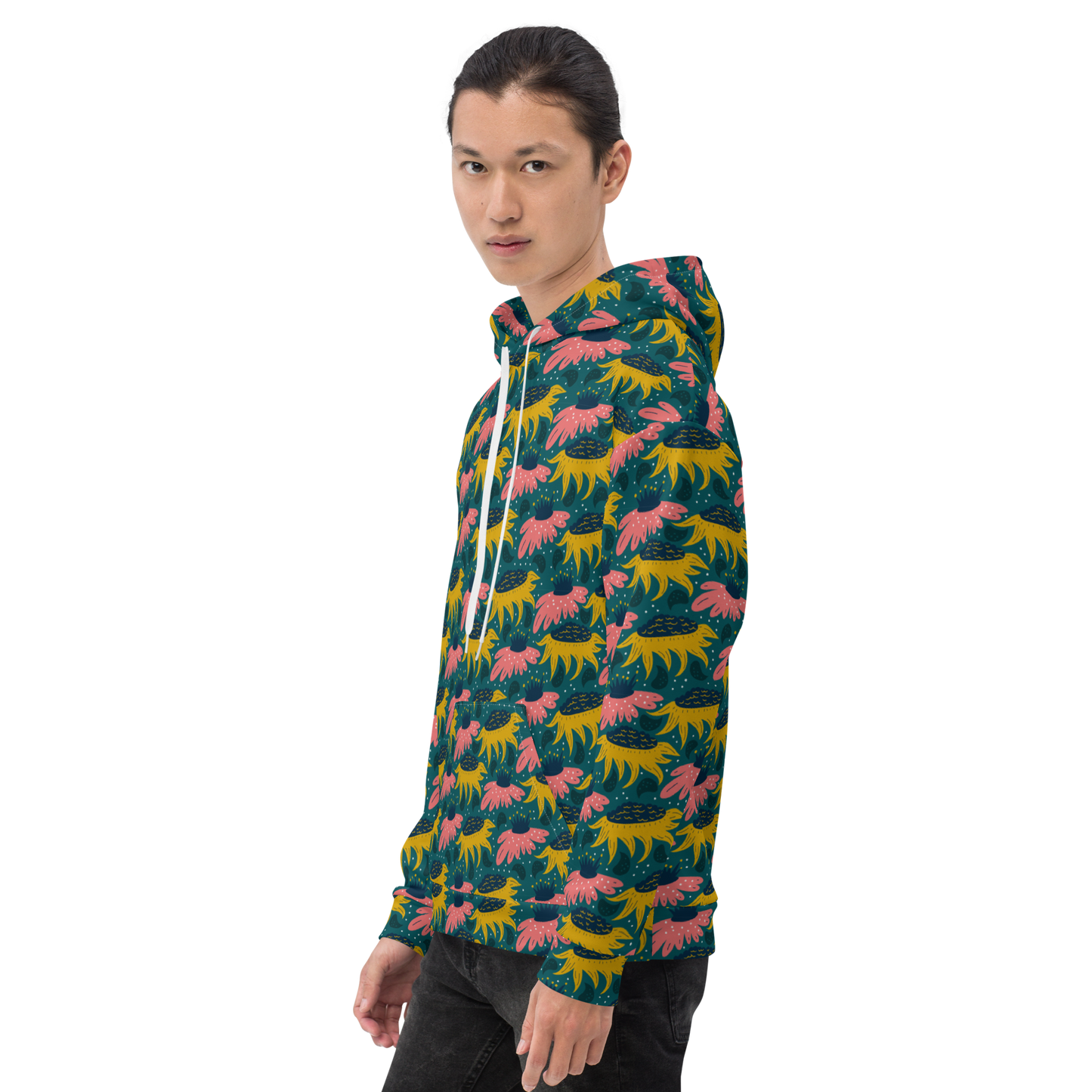 Scandinavian Spring Floral | Seamless Patterns | All-Over Print Unisex Hoodie - #8