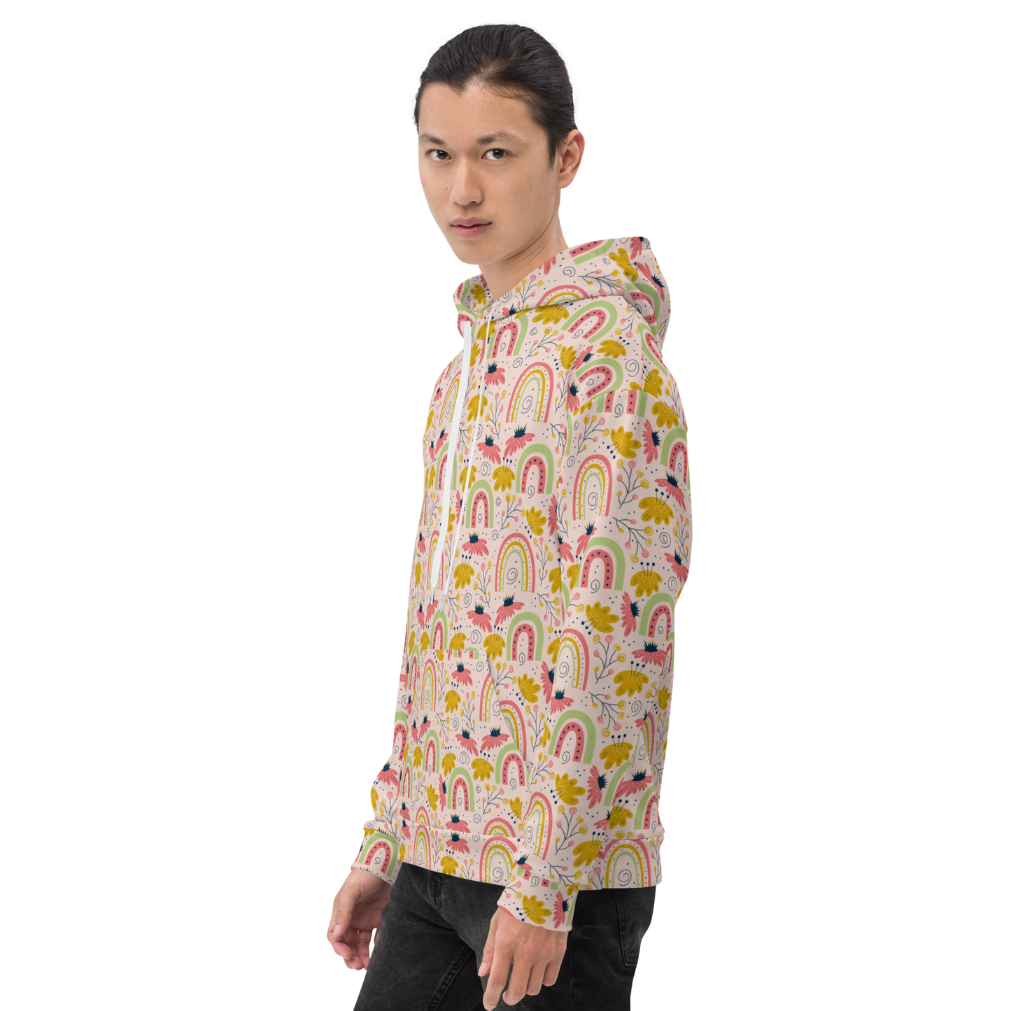 Scandinavian Spring Floral | Seamless Patterns | All-Over Print Unisex Hoodie - #7