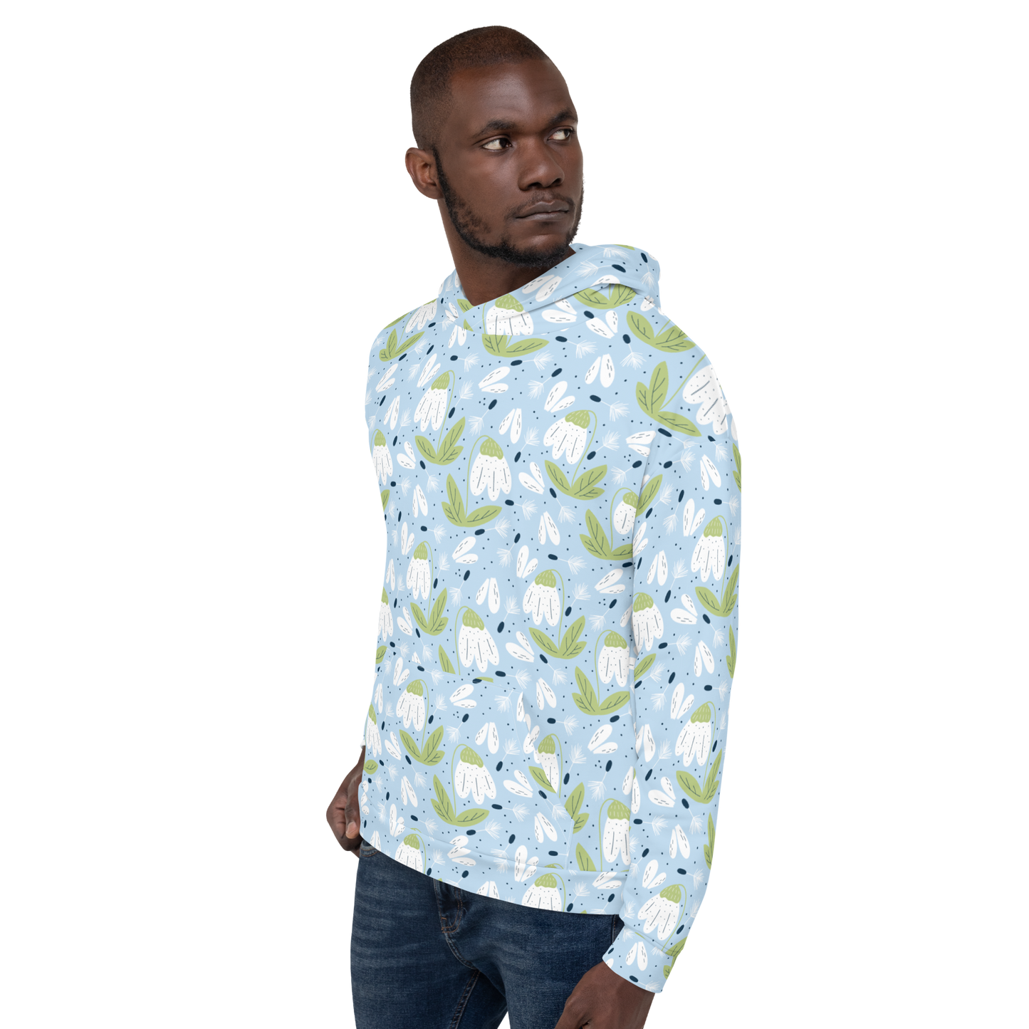 Scandinavian Spring Floral | Seamless Patterns | All-Over Print Unisex Hoodie - #3