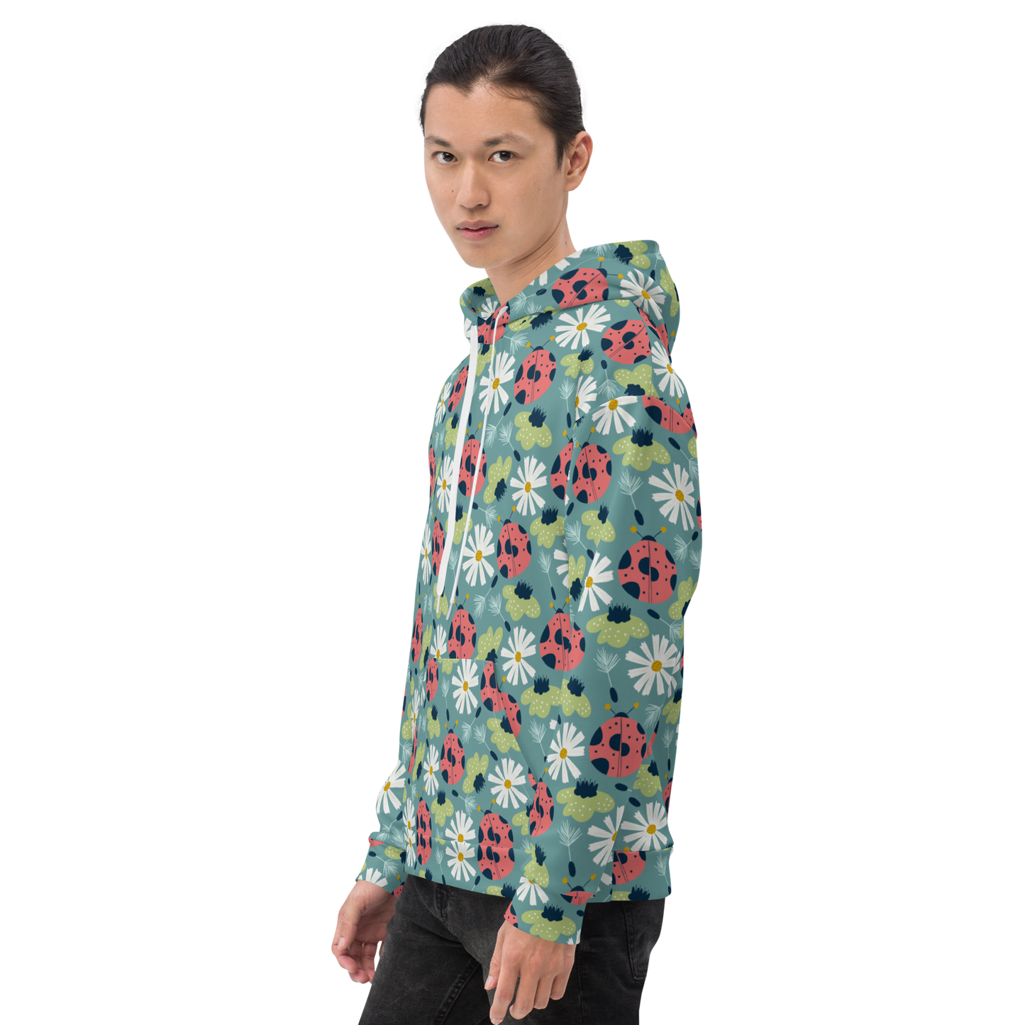 Scandinavian Spring Floral | Seamless Patterns | All-Over Print Unisex Hoodie - #2