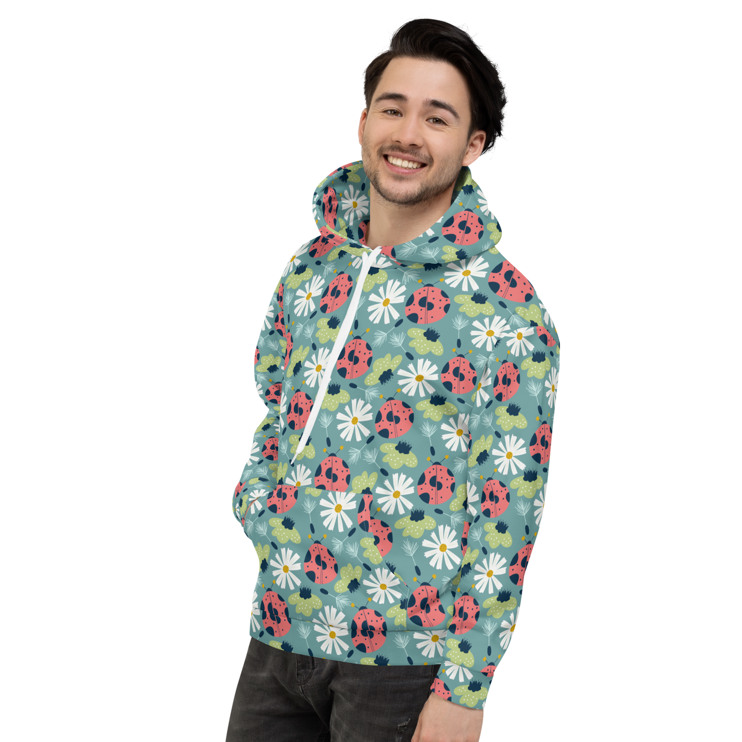 Scandinavian Spring Floral | Seamless Patterns | All-Over Print Unisex Hoodie - #2