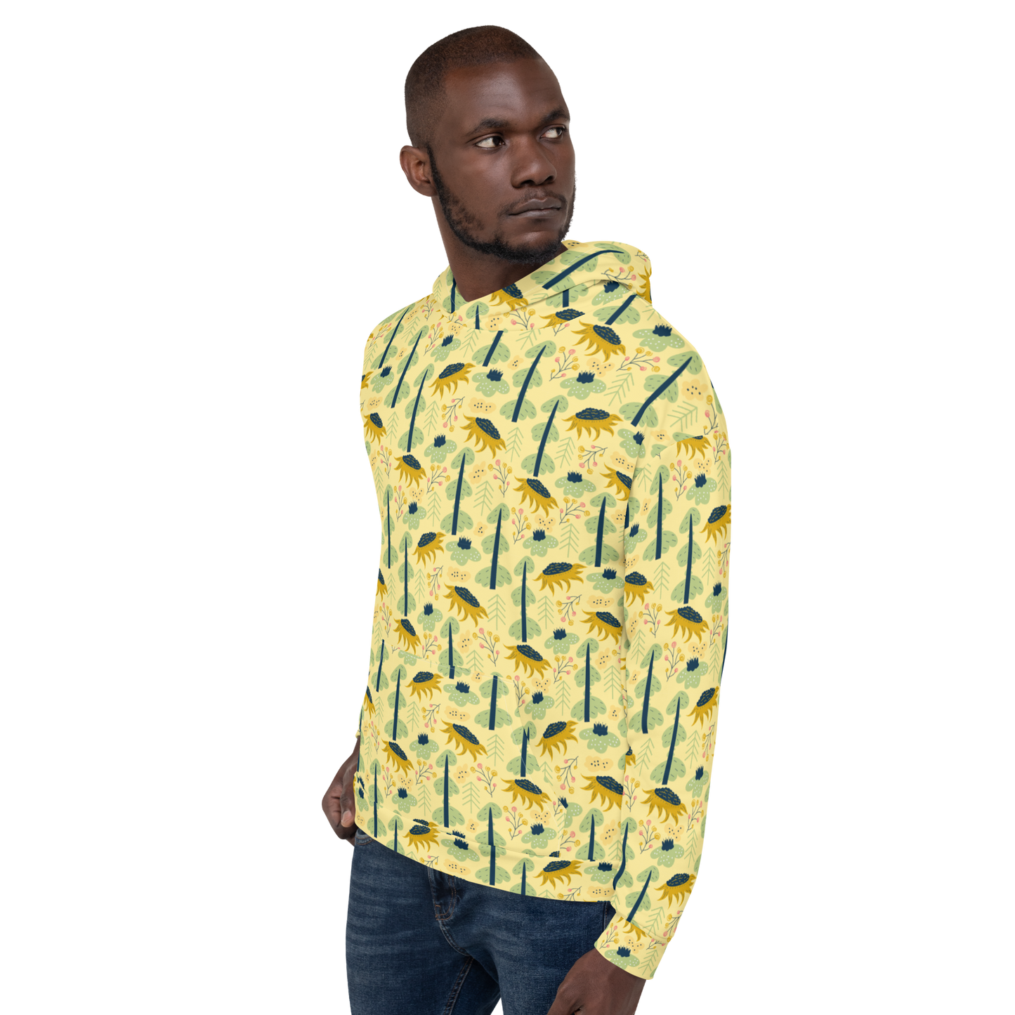 Scandinavian Spring Floral | Seamless Patterns | All-Over Print Unisex Hoodie - #1