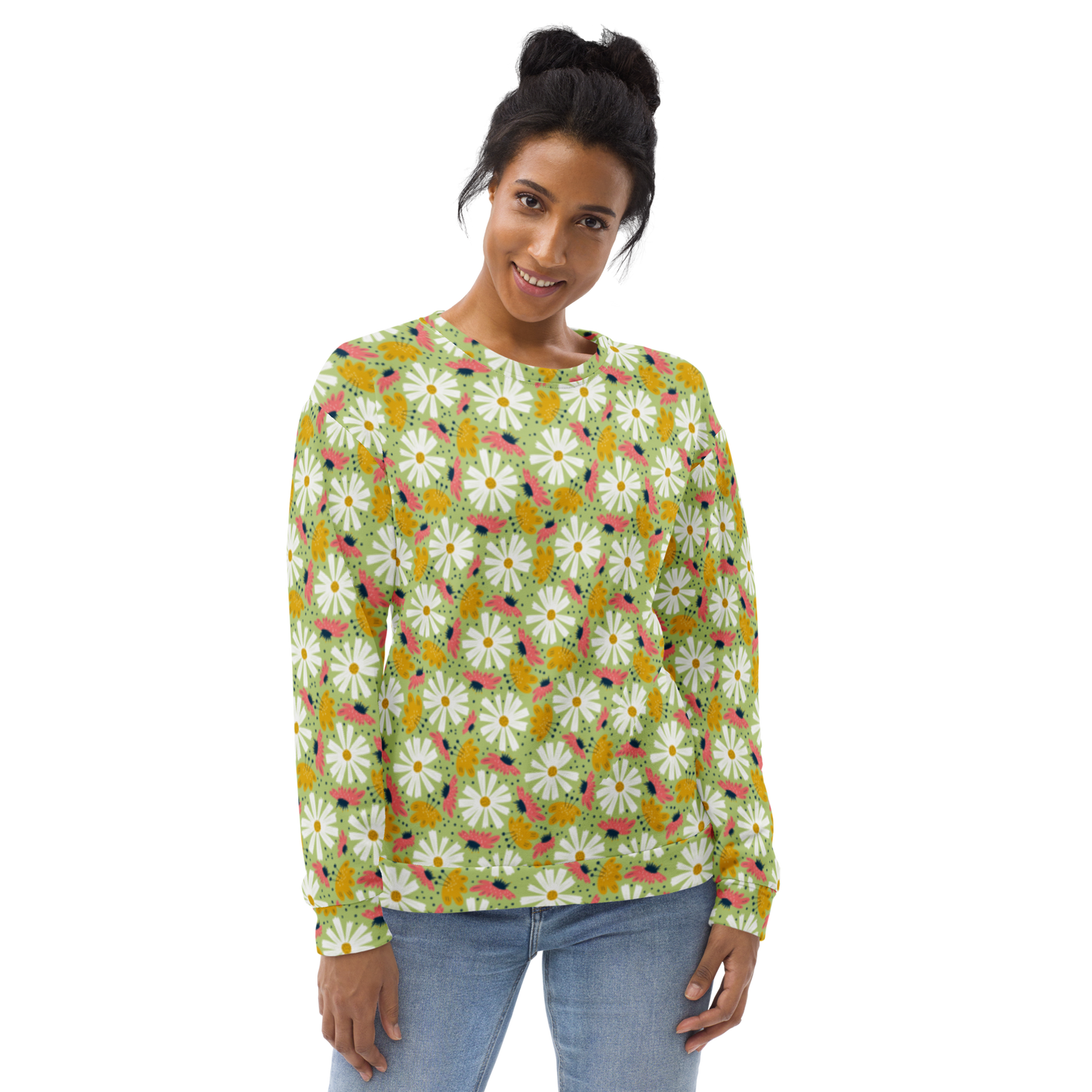 Scandinavian Spring Floral | Seamless Patterns | All-Over Print Unisex Sweatshirt - #4