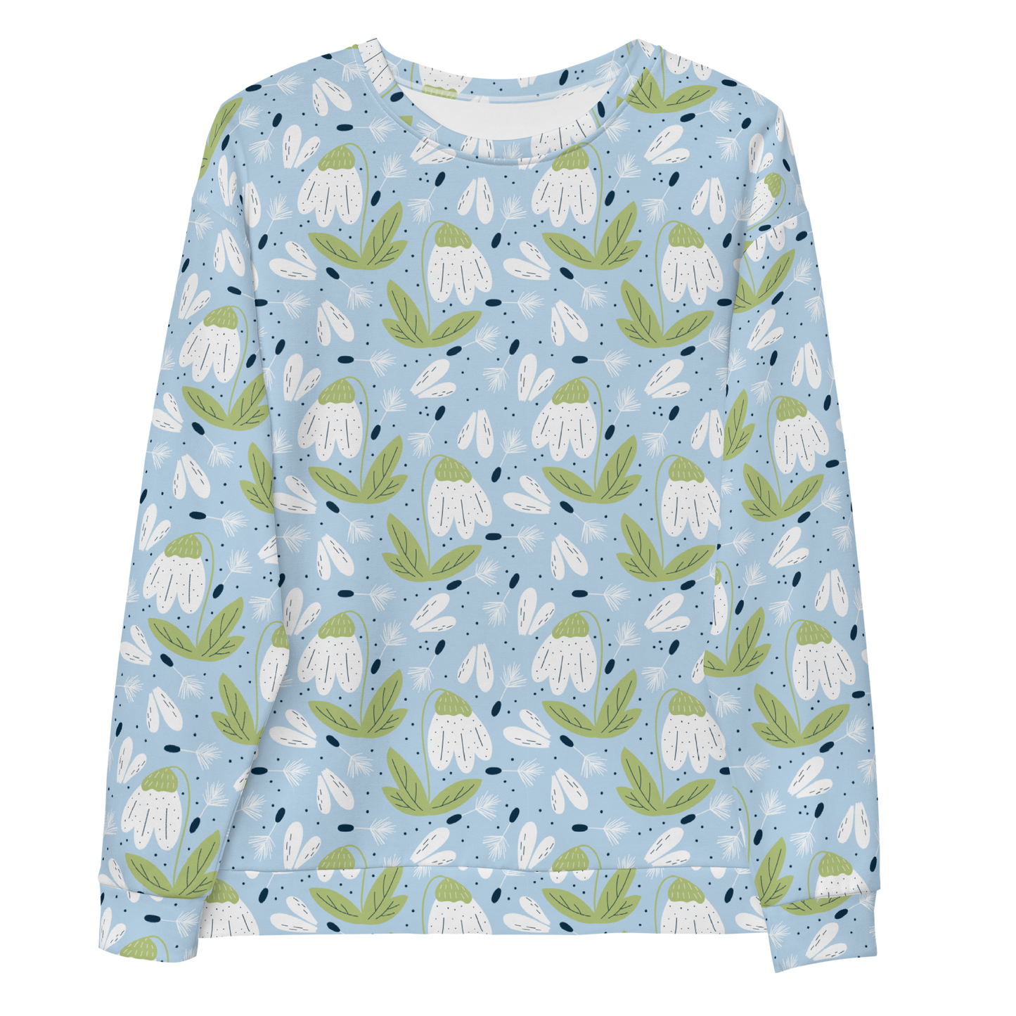 Scandinavian Spring Floral | Seamless Patterns | All-Over Print Unisex Sweatshirt - #3