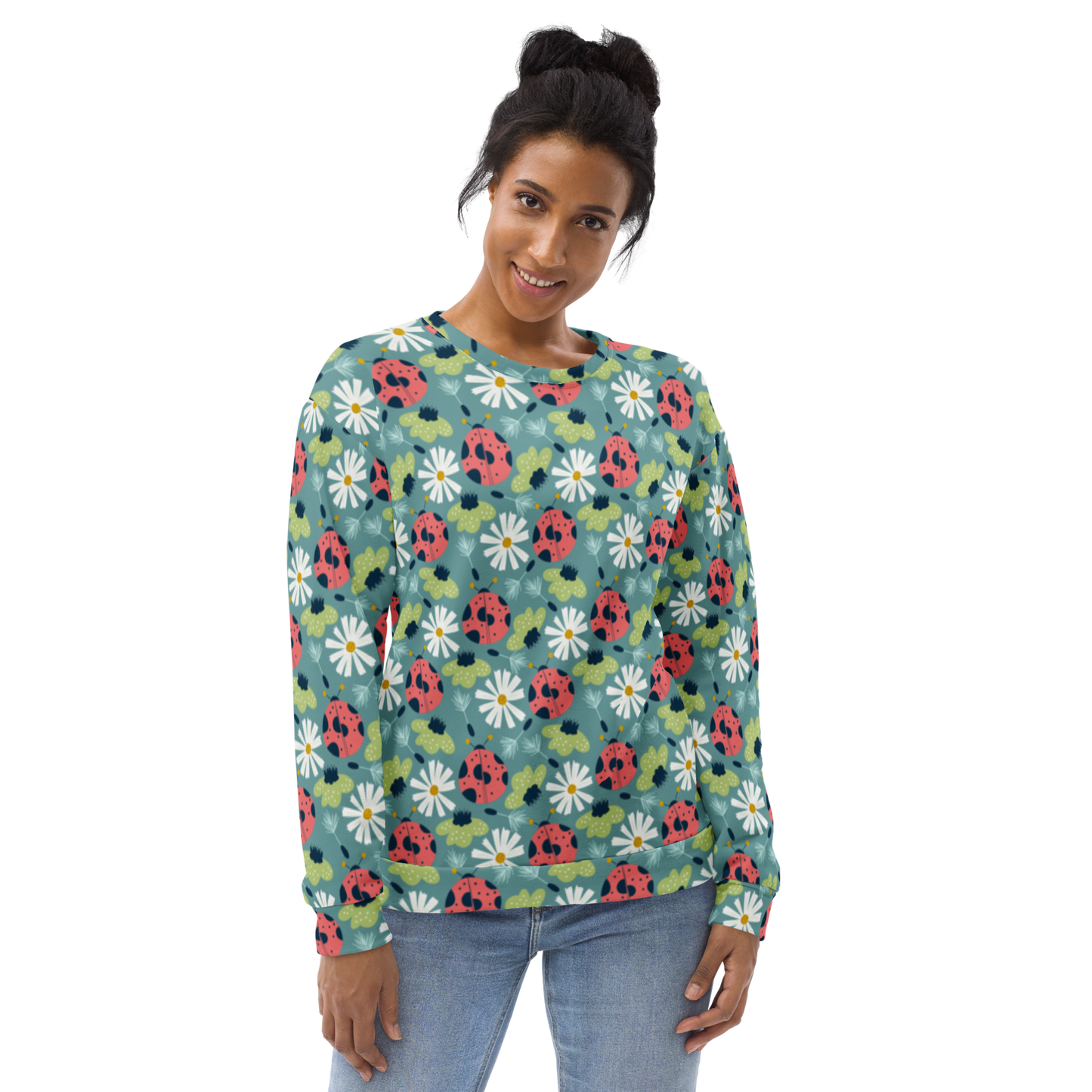Scandinavian Spring Floral | Seamless Patterns | All-Over Print Unisex Sweatshirt - #2