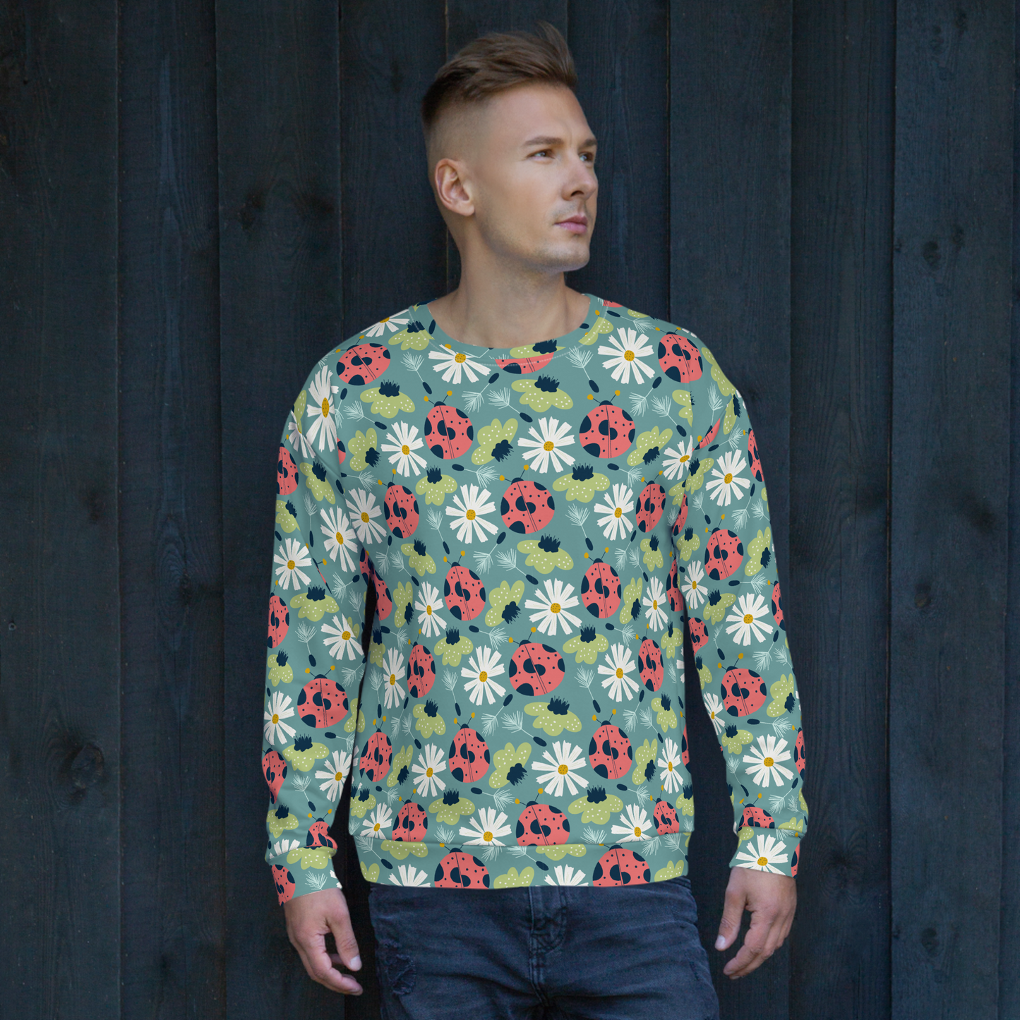 Scandinavian Spring Floral | Seamless Patterns | All-Over Print Unisex Sweatshirt - #2