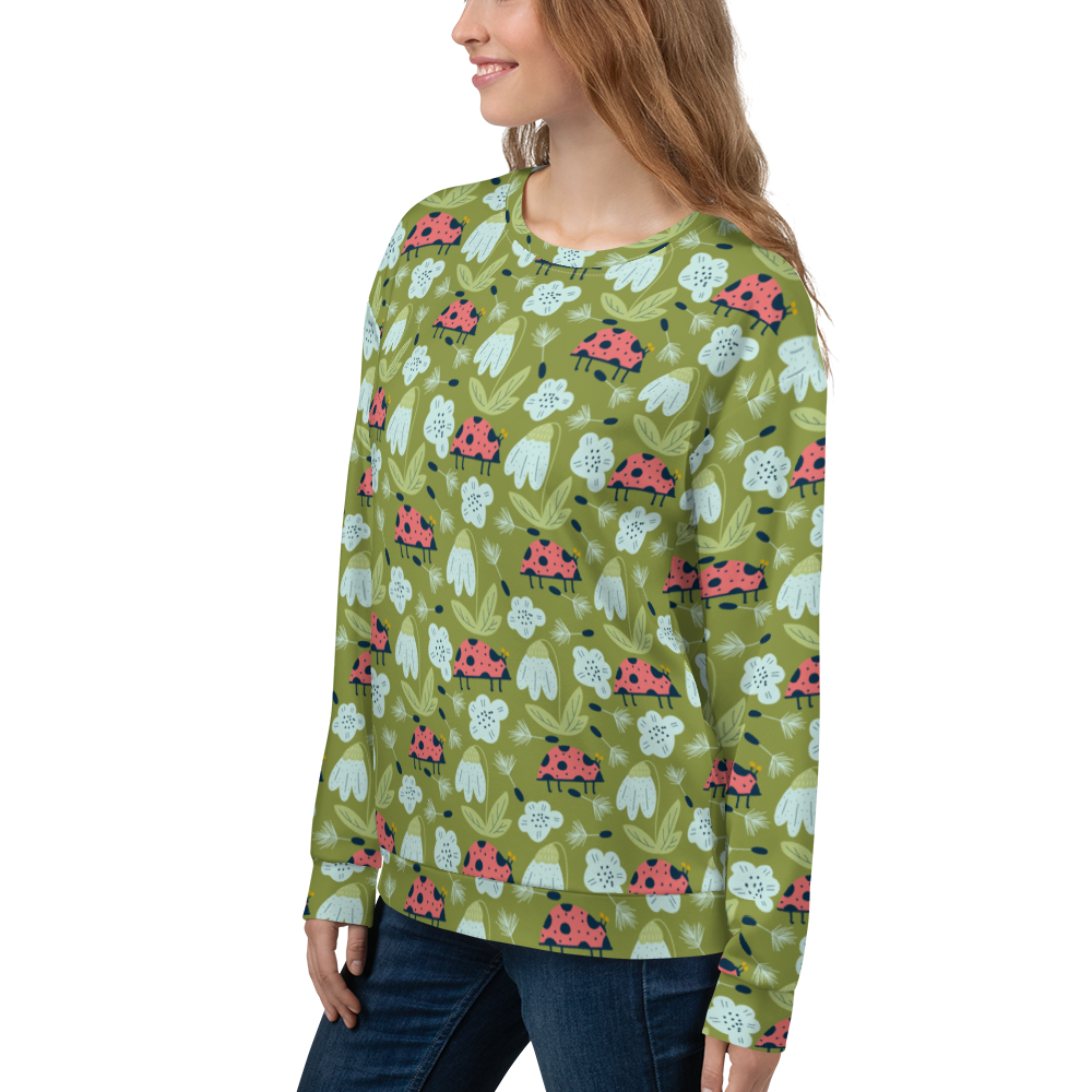 Scandinavian Spring Floral | Seamless Patterns | All-Over Print Unisex Sweatshirt - #5