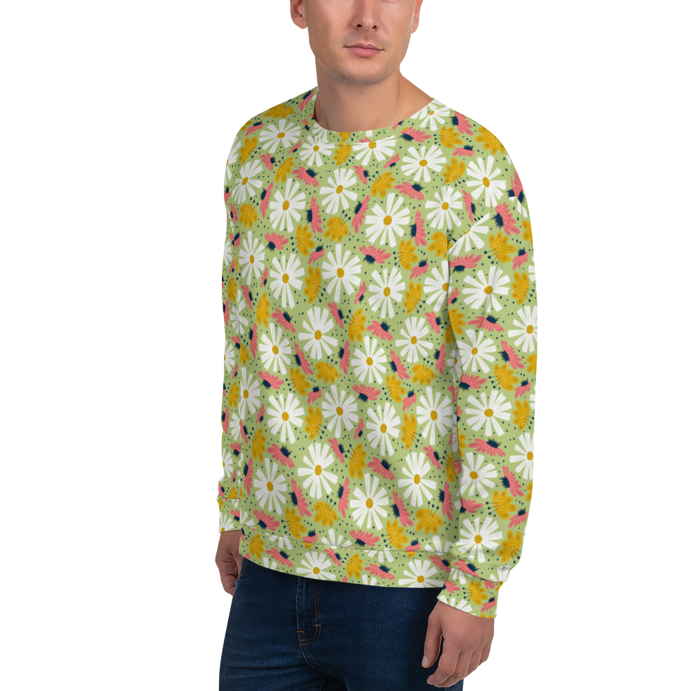 Scandinavian Spring Floral | Seamless Patterns | All-Over Print Unisex Sweatshirt - #4