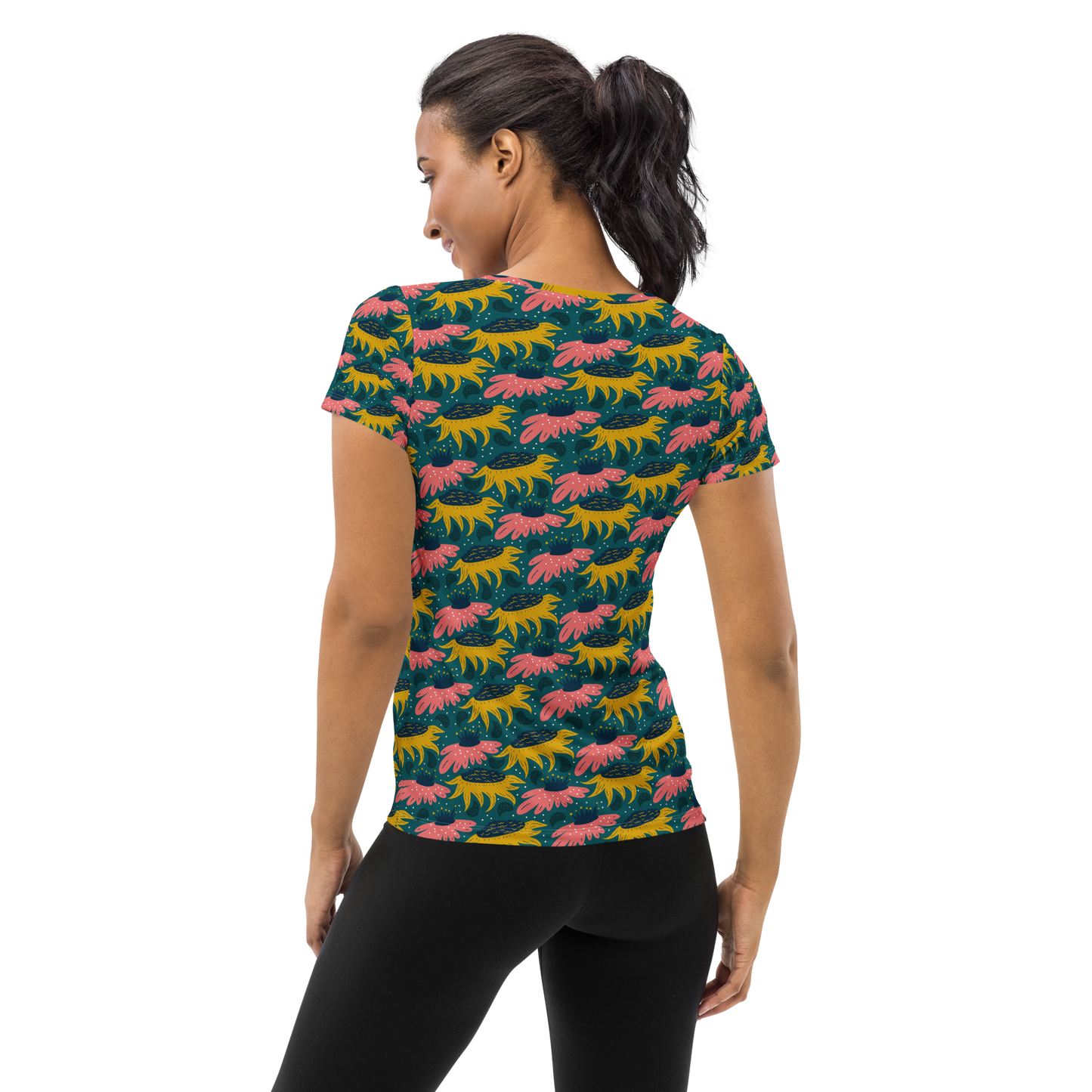 Scandinavian Spring Floral | Seamless Patterns | All-Over Print Women's Athletic T-Shirt - #8