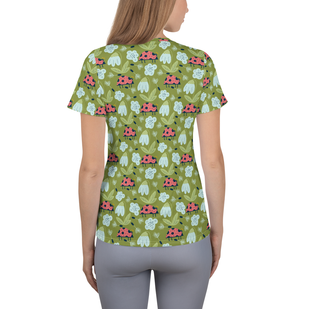 Scandinavian Spring Floral | Seamless Patterns | All-Over Print Women's Athletic T-Shirt - #5