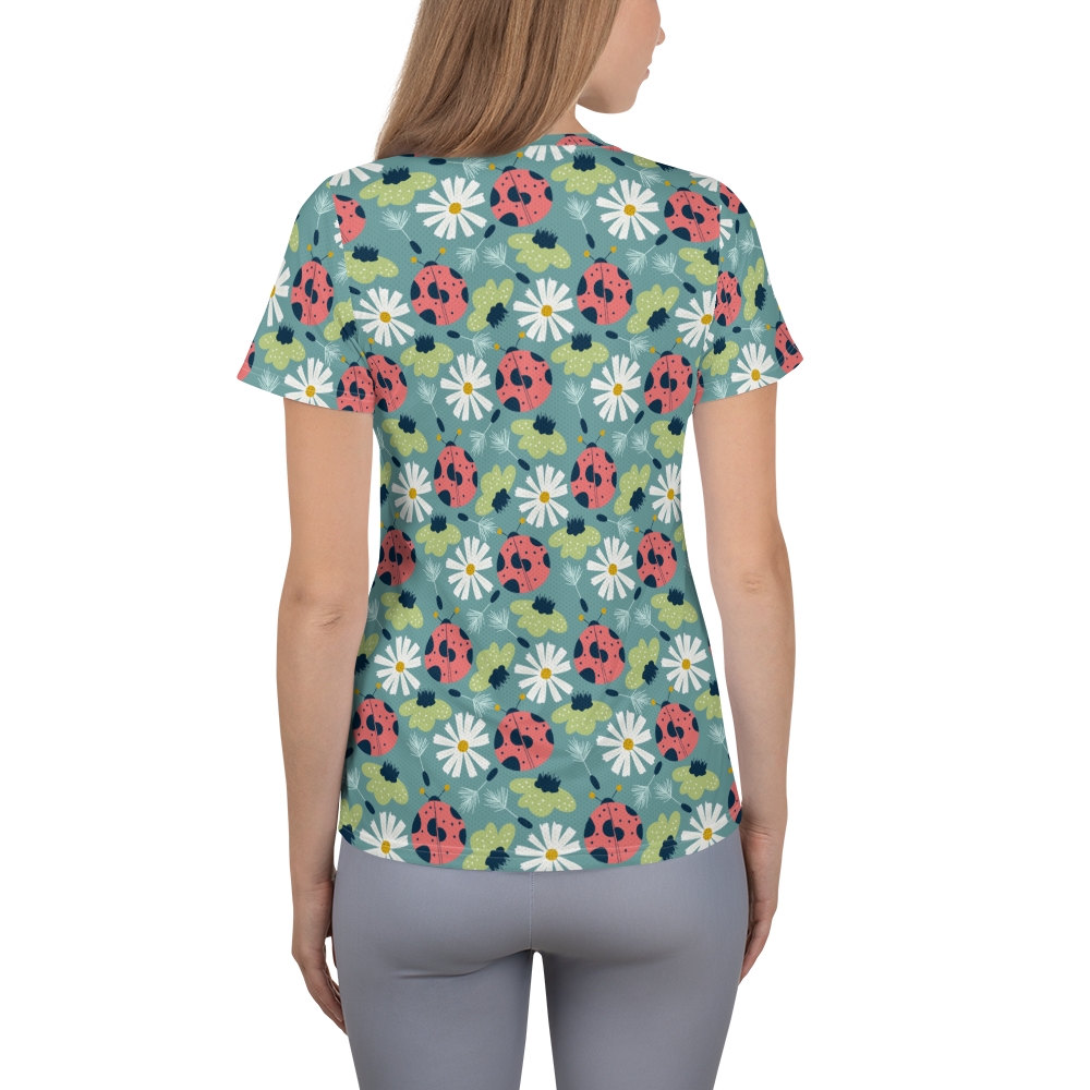 Scandinavian Spring Floral | Seamless Patterns | All-Over Print Women's Athletic T-Shirt - #2
