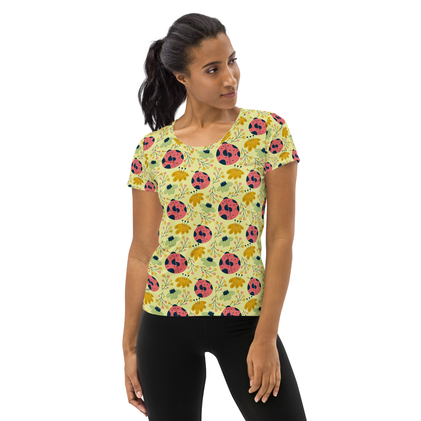 Scandinavian Spring Floral | Seamless Patterns | All-Over Print Women's Athletic T-Shirt - #9