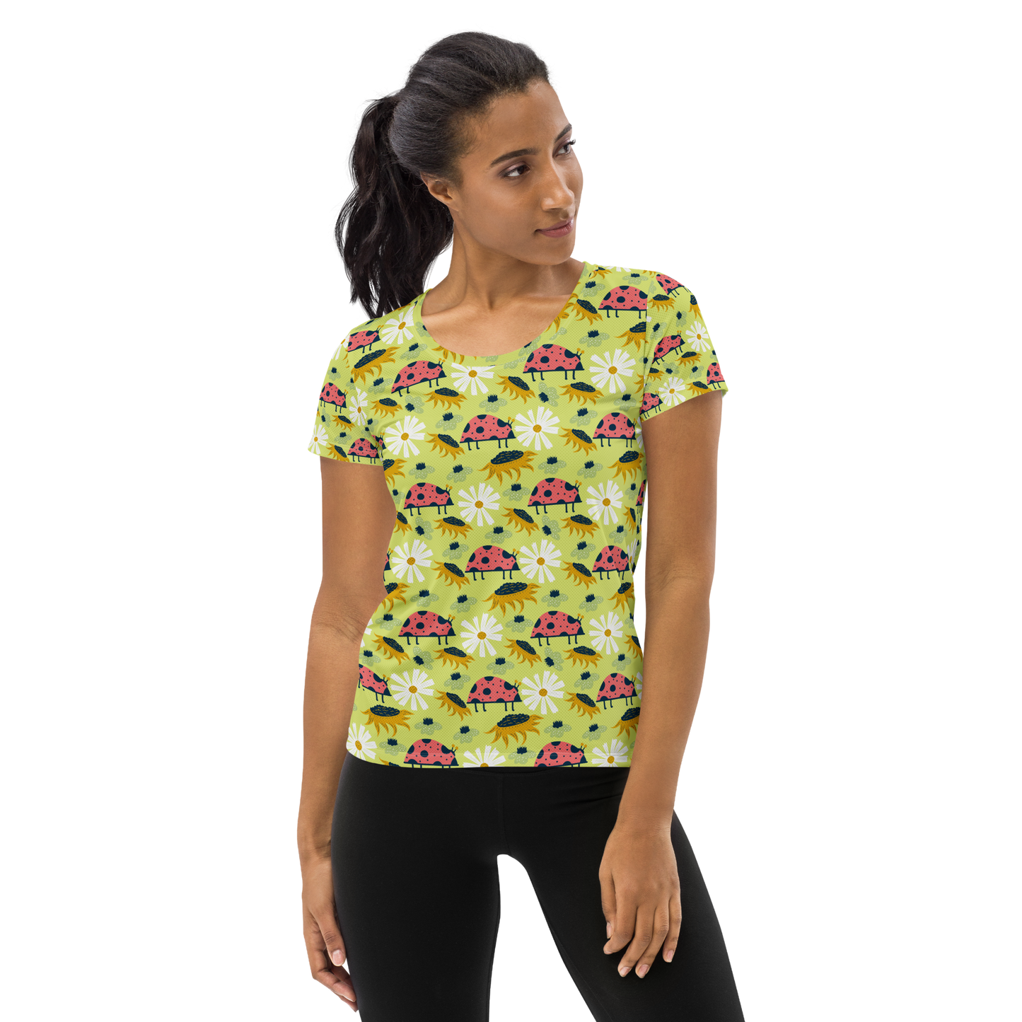 Scandinavian Spring Floral | Seamless Patterns | All-Over Print Women's Athletic T-Shirt - #6