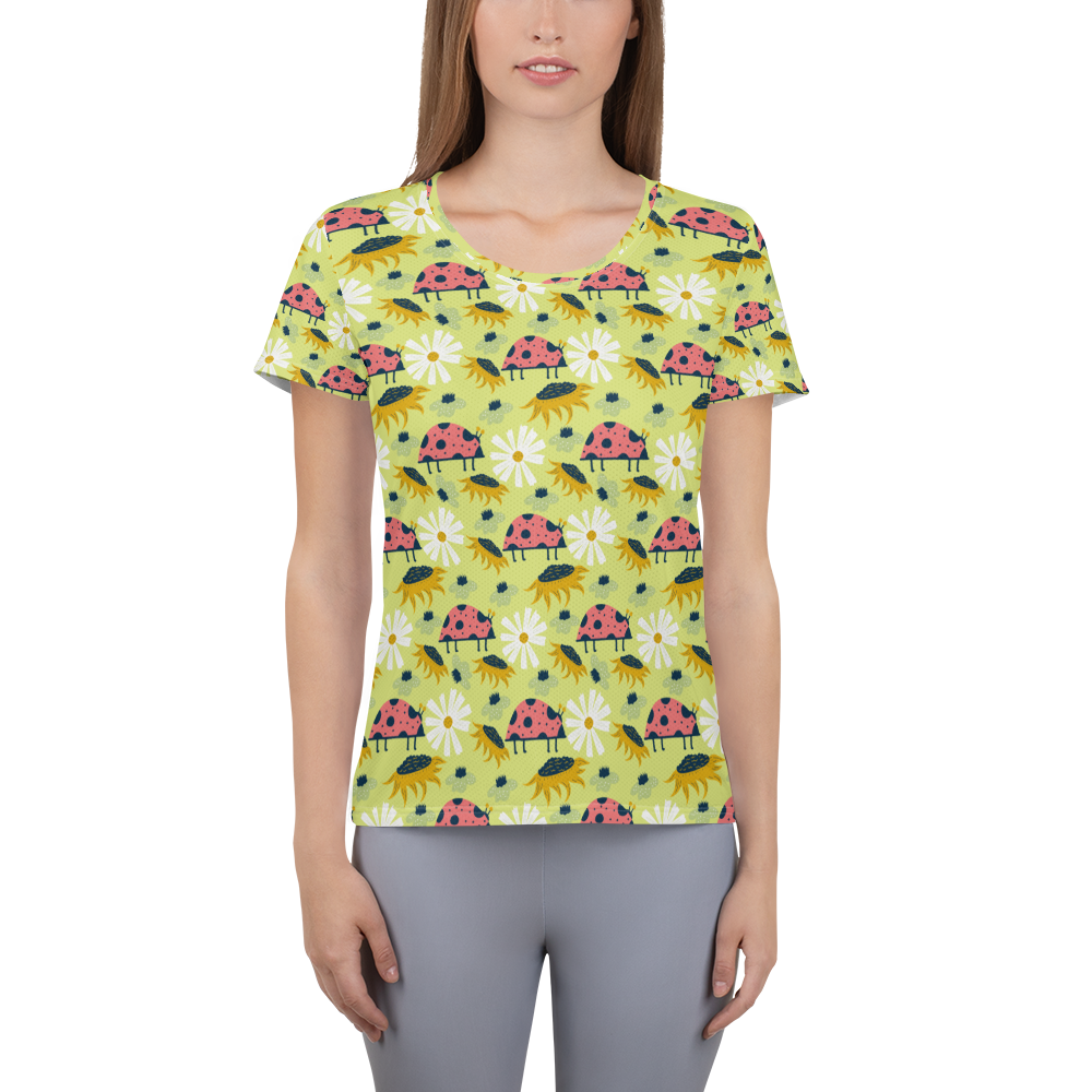 Scandinavian Spring Floral | Seamless Patterns | All-Over Print Women's Athletic T-Shirt - #6