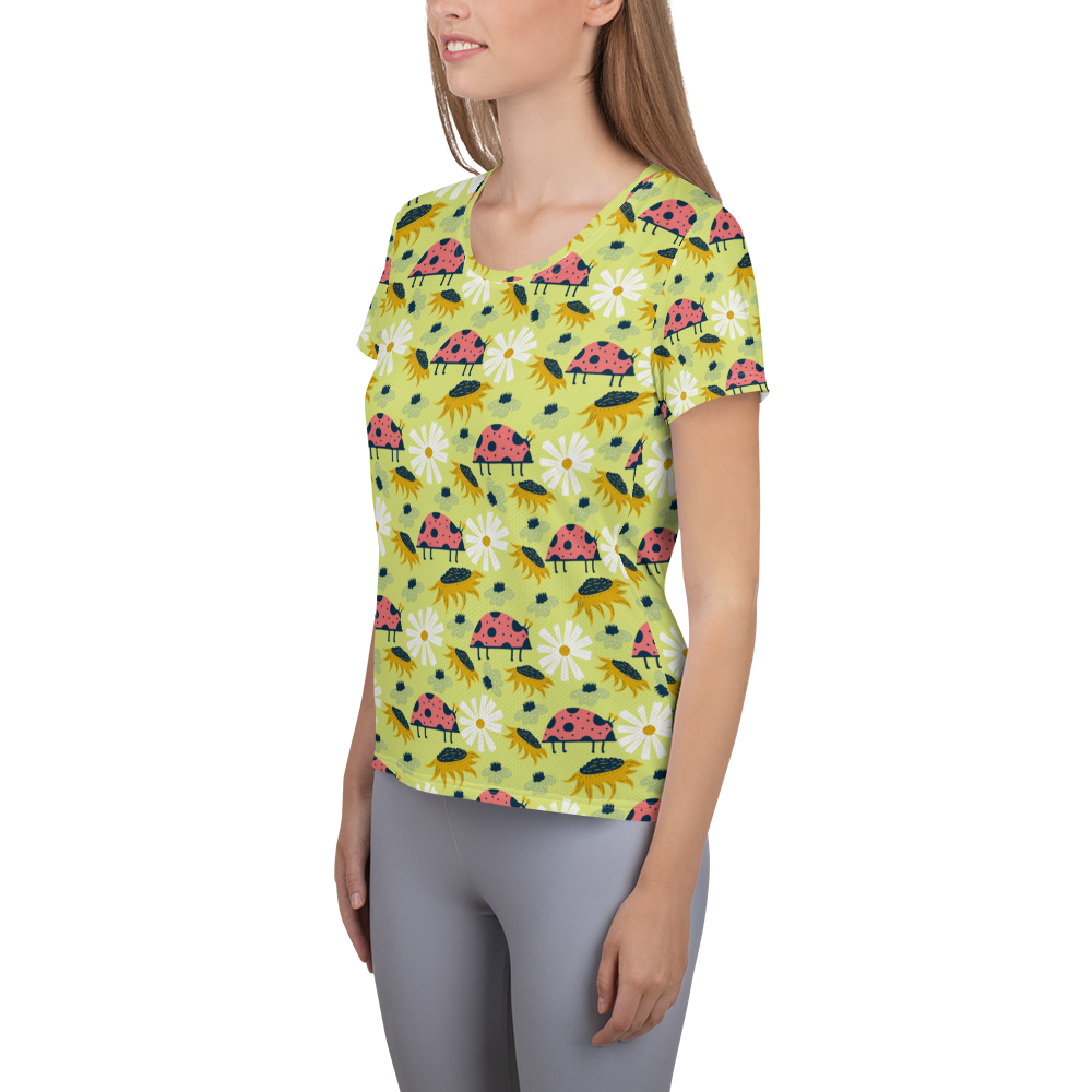 Scandinavian Spring Floral | Seamless Patterns | All-Over Print Women's Athletic T-Shirt - #6