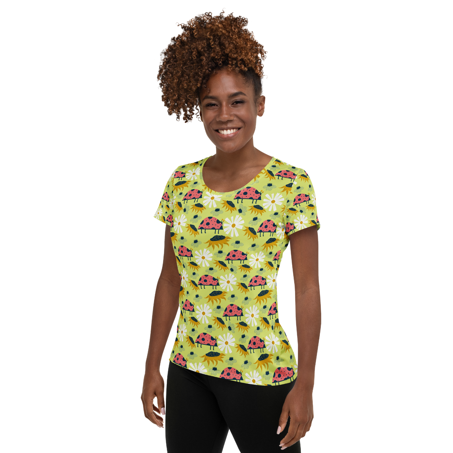 Scandinavian Spring Floral | Seamless Patterns | All-Over Print Women's Athletic T-Shirt - #6