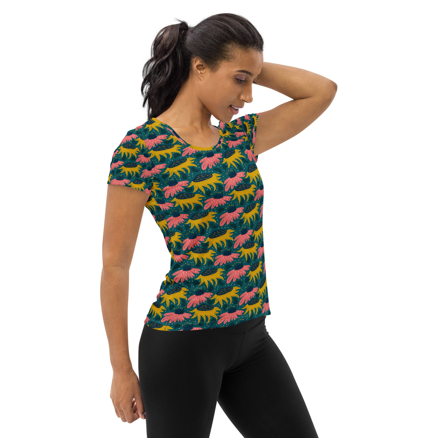 Scandinavian Spring Floral | Seamless Patterns | All-Over Print Women's Athletic T-Shirt - #8