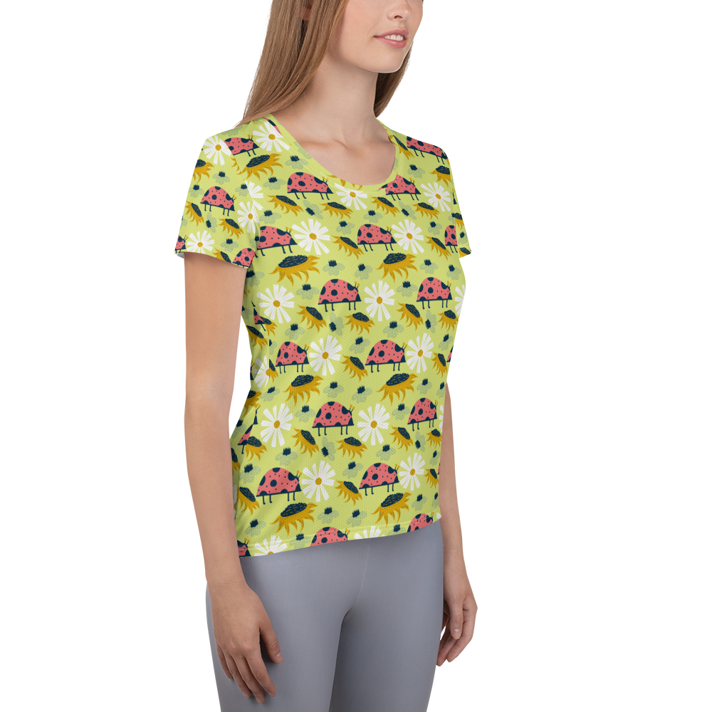 Scandinavian Spring Floral | Seamless Patterns | All-Over Print Women's Athletic T-Shirt - #6