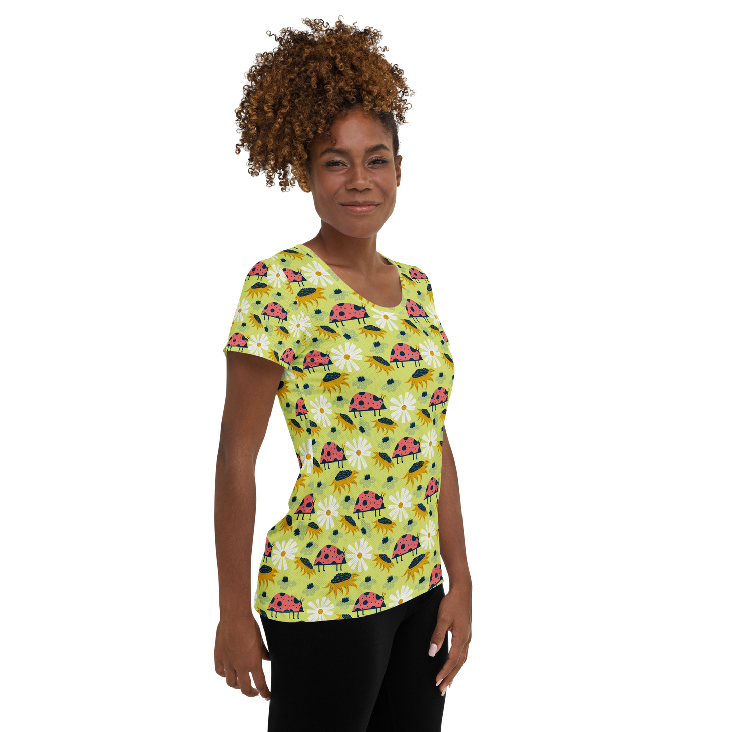 Scandinavian Spring Floral | Seamless Patterns | All-Over Print Women's Athletic T-Shirt - #6