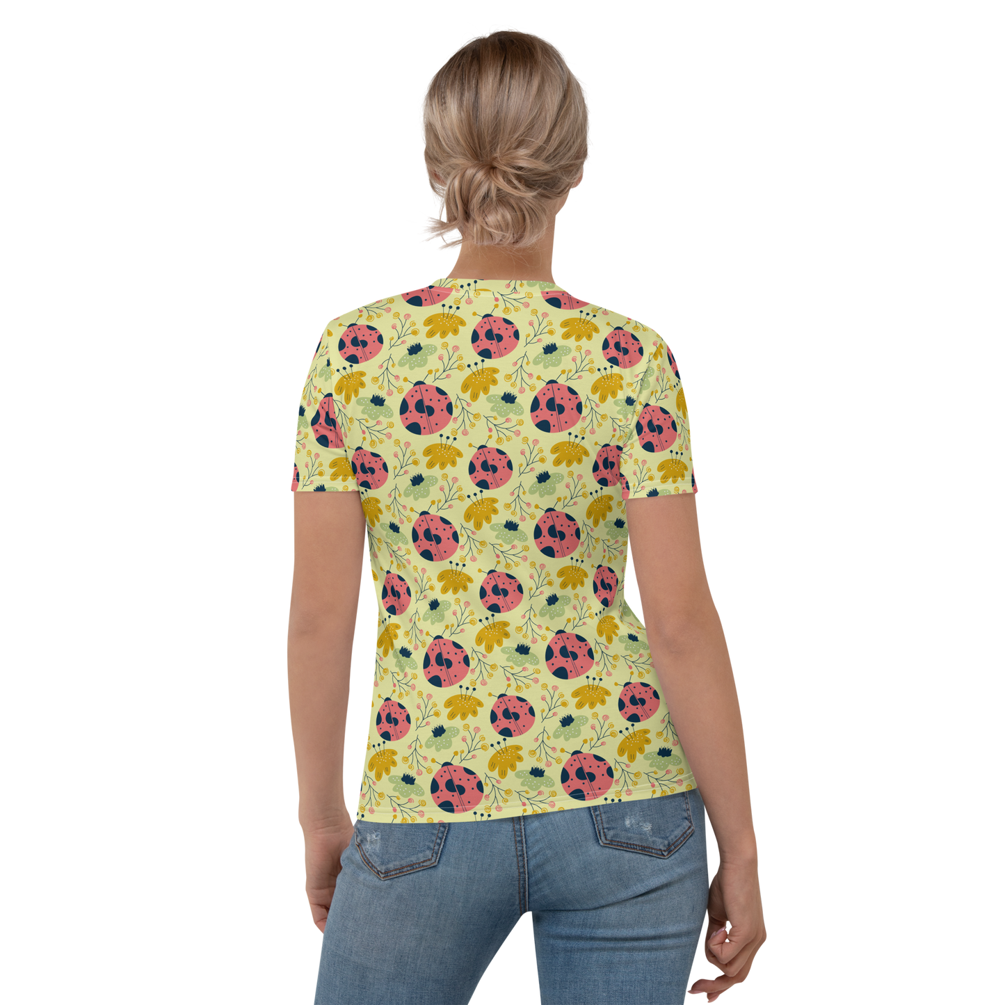 Scandinavian Spring Floral | Seamless Patterns | All-Over Print Women's Crew Neck T-Shirt - #9