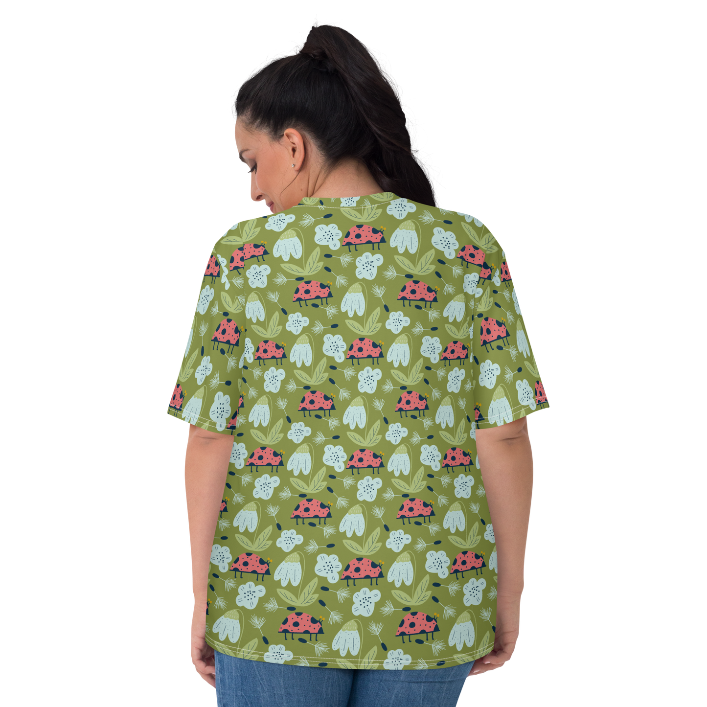 Scandinavian Spring Floral | Seamless Patterns | All-Over Print Women's Crew Neck T-Shirt - #5