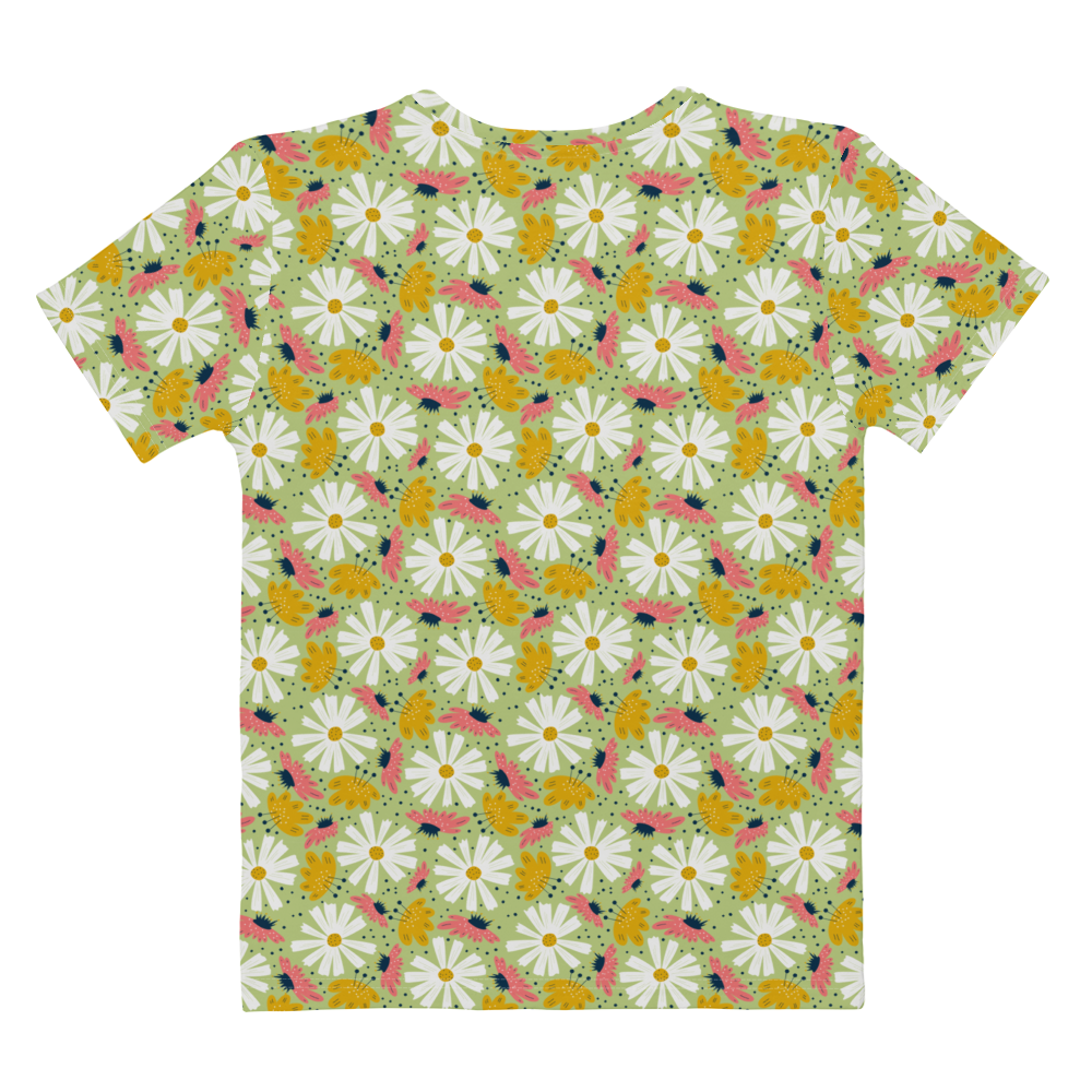 Scandinavian Spring Floral | Seamless Patterns | All-Over Print Women's Crew Neck T-Shirt - #4