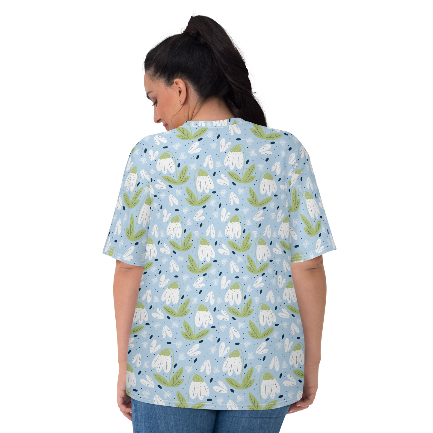 Scandinavian Spring Floral | Seamless Patterns | All-Over Print Women's Crew Neck T-Shirt - #3