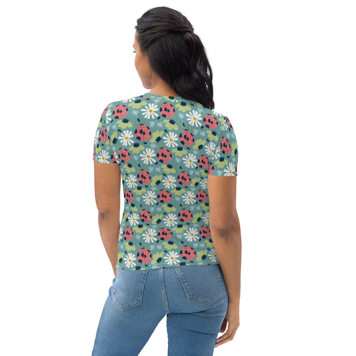 Scandinavian Spring Floral | Seamless Patterns | All-Over Print Women's Crew Neck T-Shirt - #2