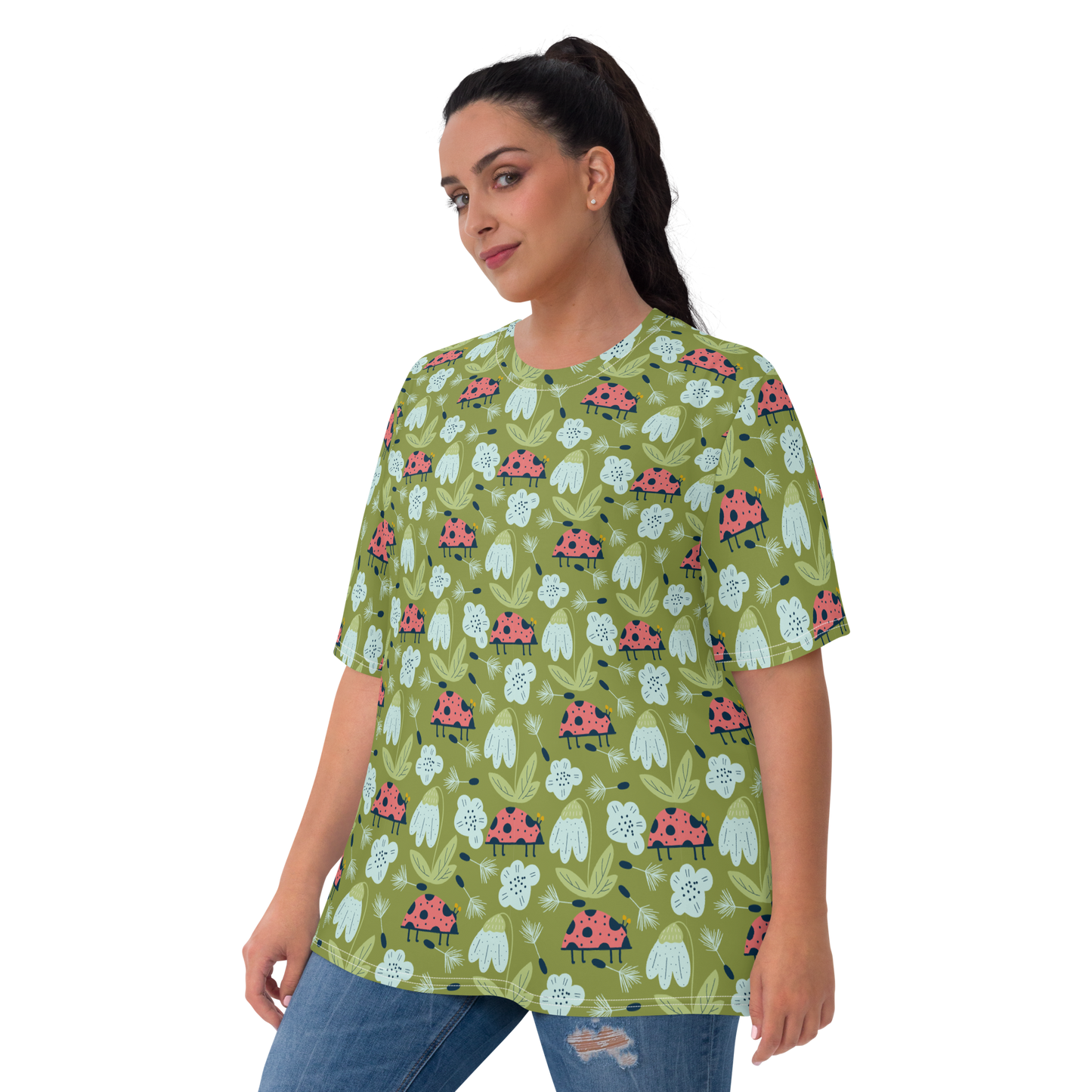 Scandinavian Spring Floral | Seamless Patterns | All-Over Print Women's Crew Neck T-Shirt - #5