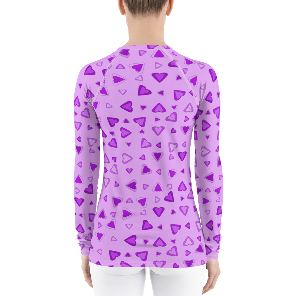 Rainbow Of Hearts | Batch 01 | Seamless Patterns | All-Over Print Women's Rash Guard - #3