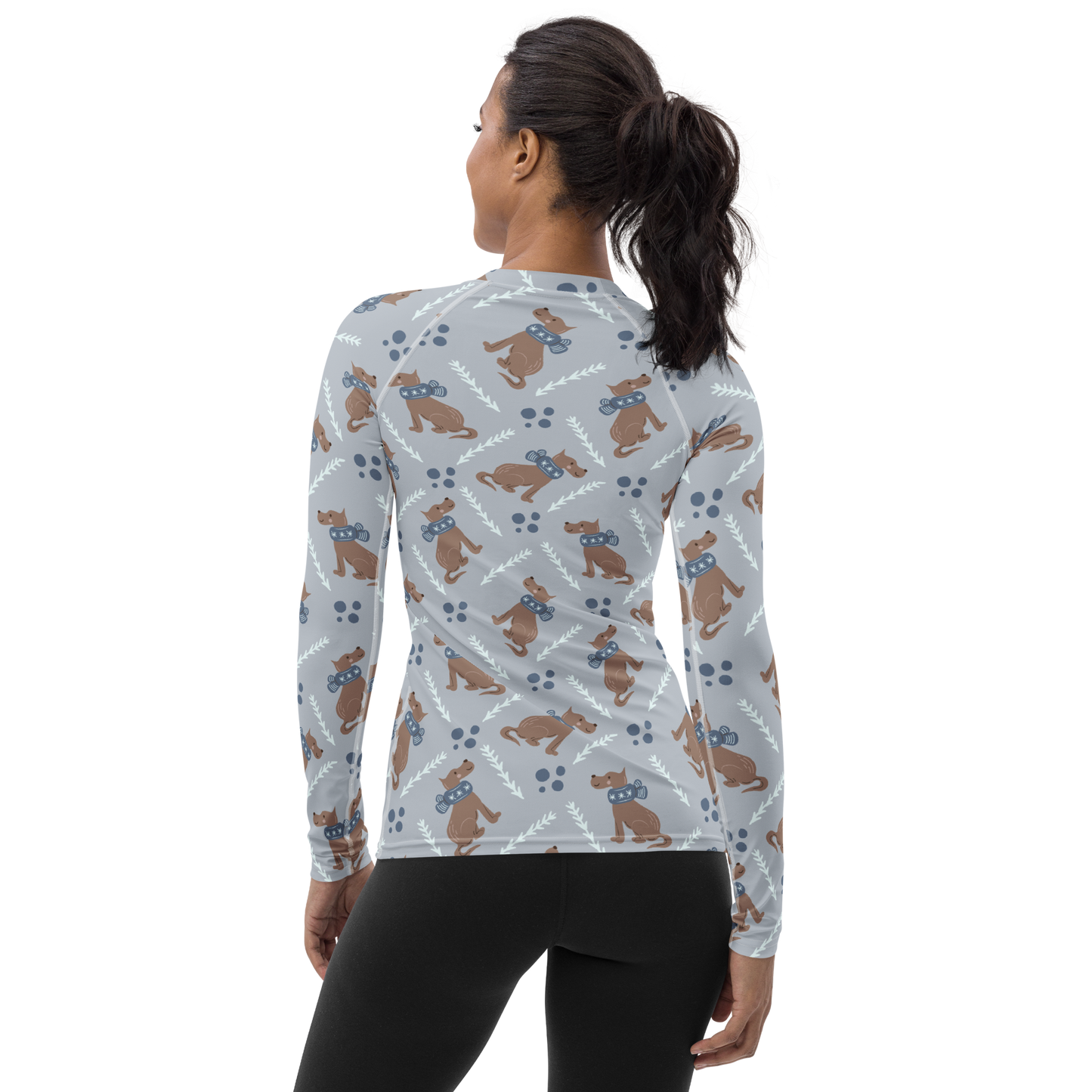 Cozy Dogs | Seamless Patterns | All-Over Print Women's Rash Guard - #4