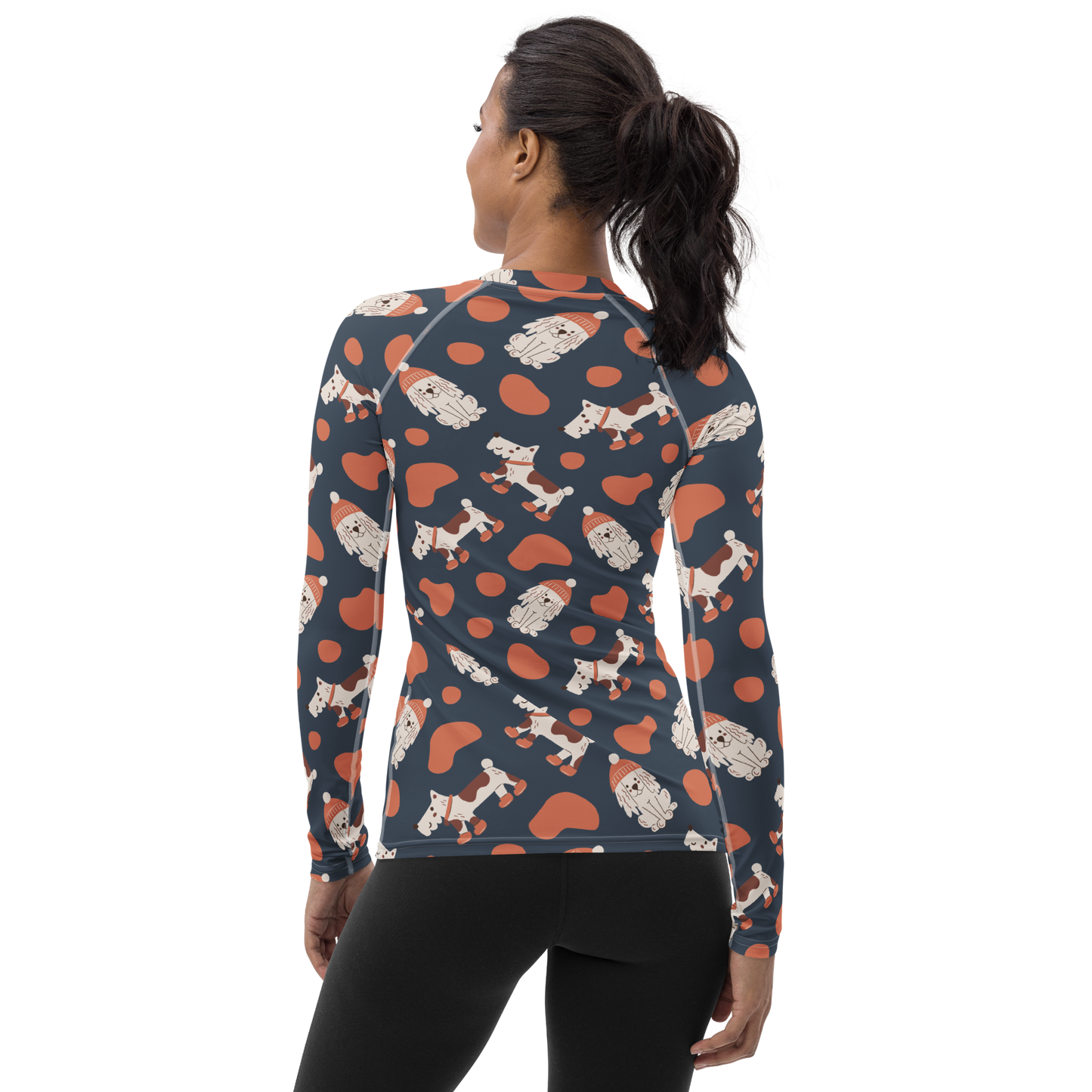 Cozy Dogs | Seamless Patterns | All-Over Print Women's Rash Guard - #5