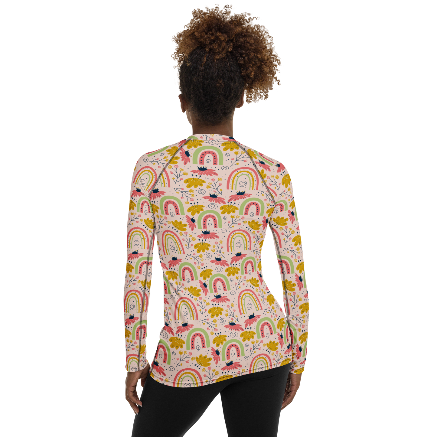 Scandinavian Spring Floral | Seamless Patterns | All-Over Print Women's Rash Guard - #7