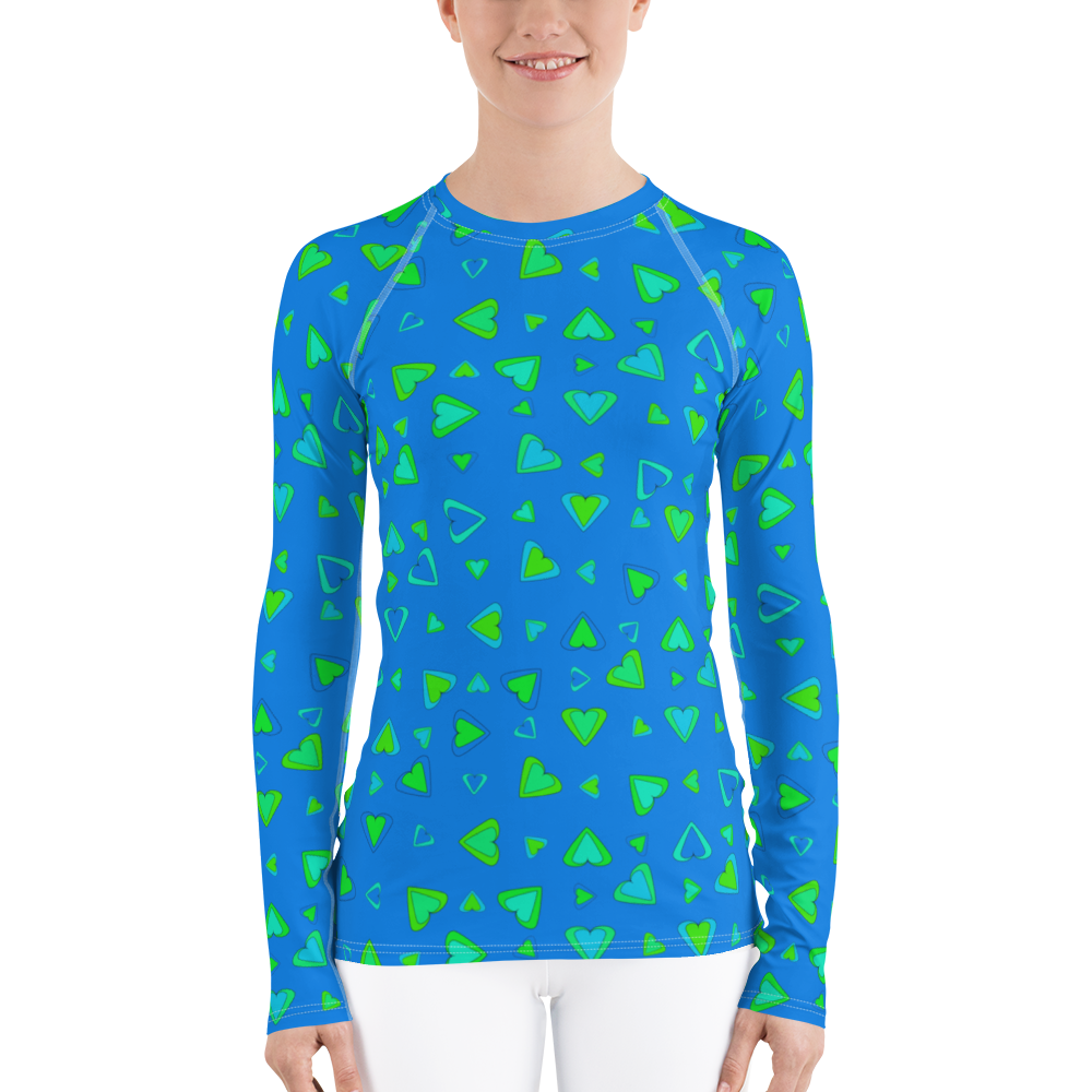 Rainbow Of Hearts | Batch 01 | Seamless Patterns | All-Over Print Women's Rash Guard - #6