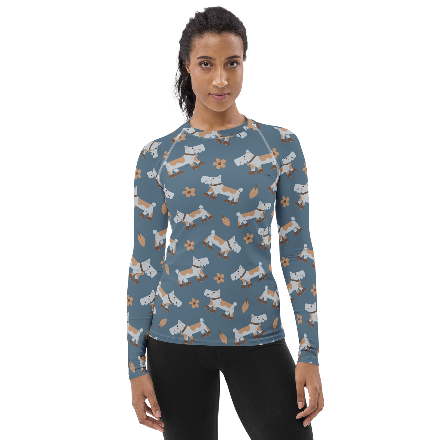Cozy Dogs | Seamless Patterns | All-Over Print Women's Rash Guard - #2