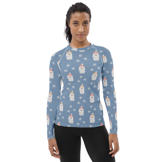 Cozy Dogs | Seamless Patterns | All-Over Print Women's Rash Guard - #3