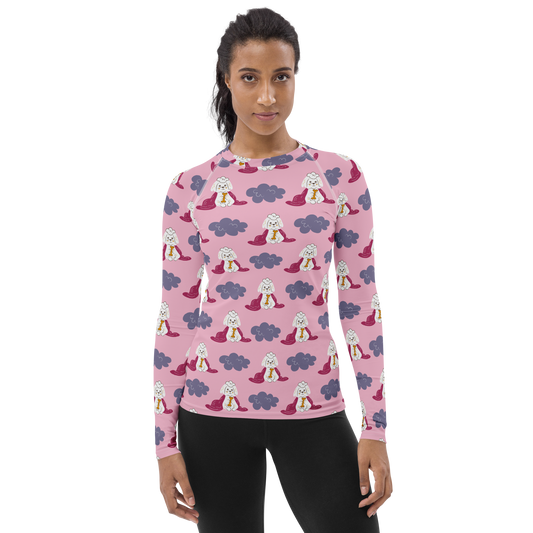 Cozy Dogs | Seamless Patterns | All-Over Print Women's Rash Guard - #10