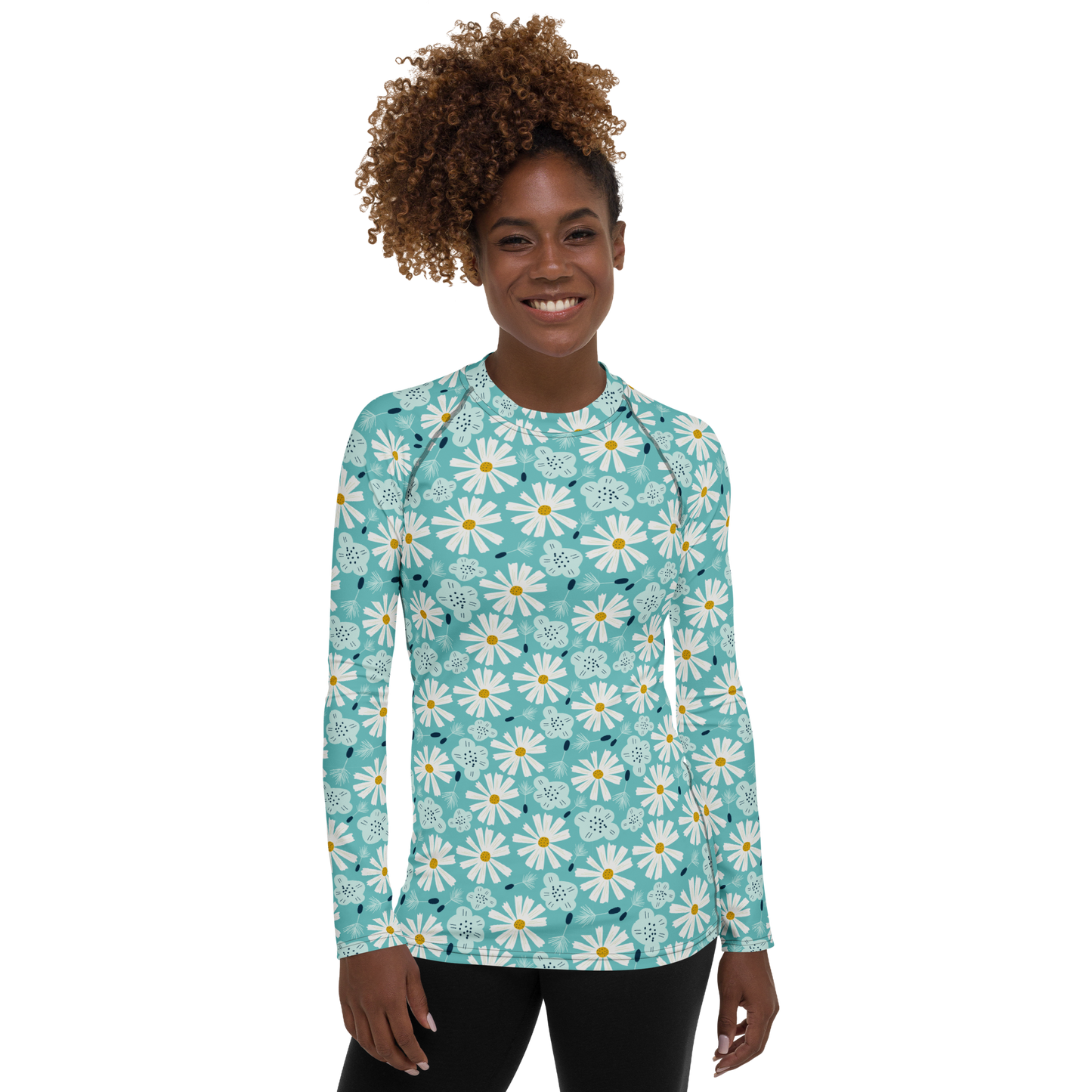 Scandinavian Spring Floral | Seamless Patterns | All-Over Print Women's Rash Guard - #10