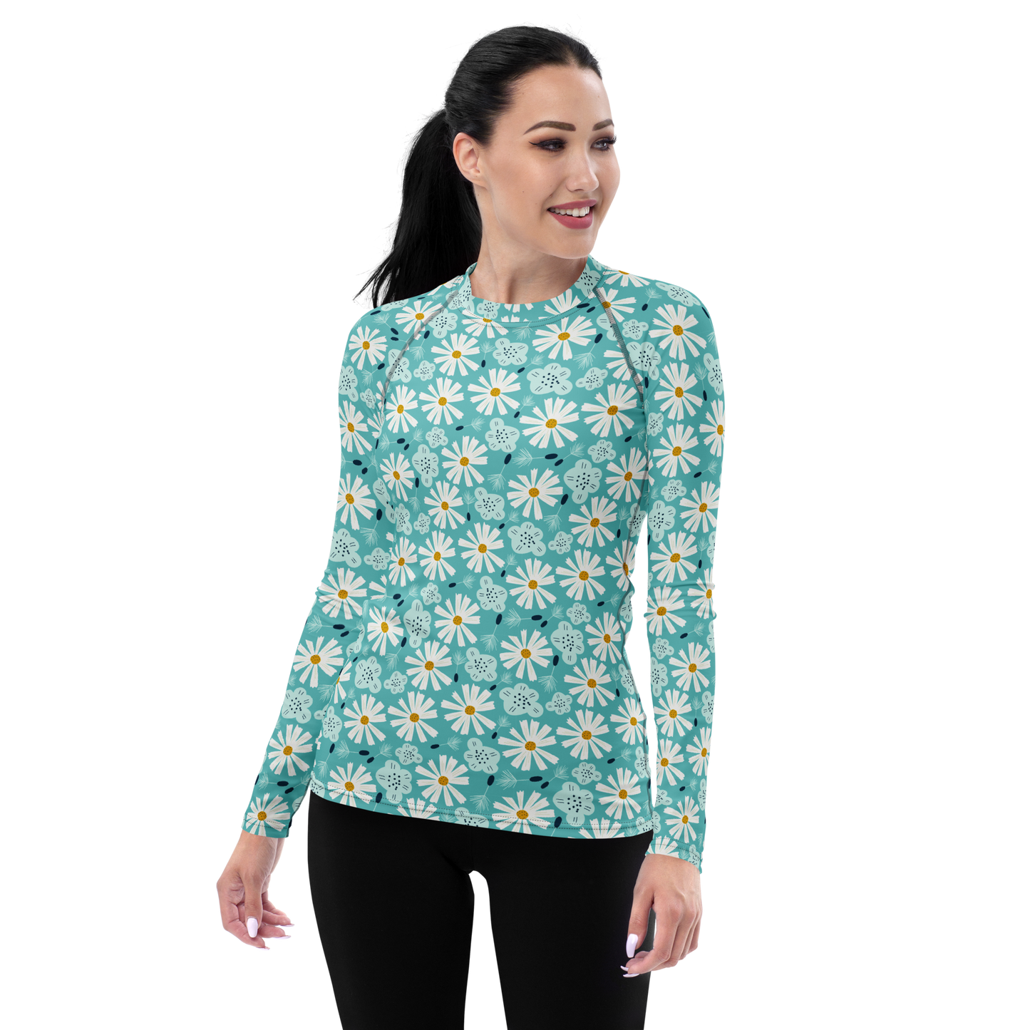 Scandinavian Spring Floral | Seamless Patterns | All-Over Print Women's Rash Guard - #10