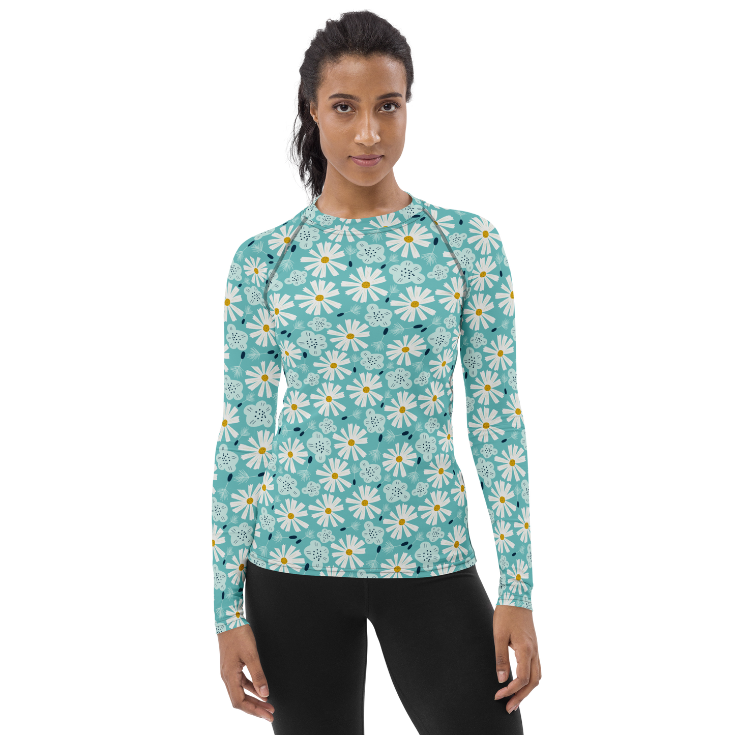 Scandinavian Spring Floral | Seamless Patterns | All-Over Print Women's Rash Guard - #10