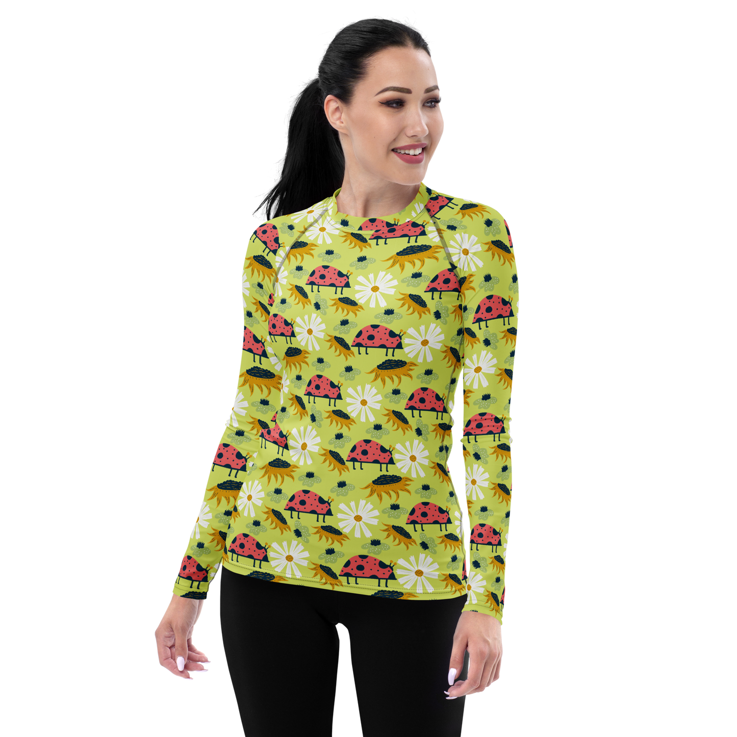 Scandinavian Spring Floral | Seamless Patterns | All-Over Print Women's Rash Guard - #6