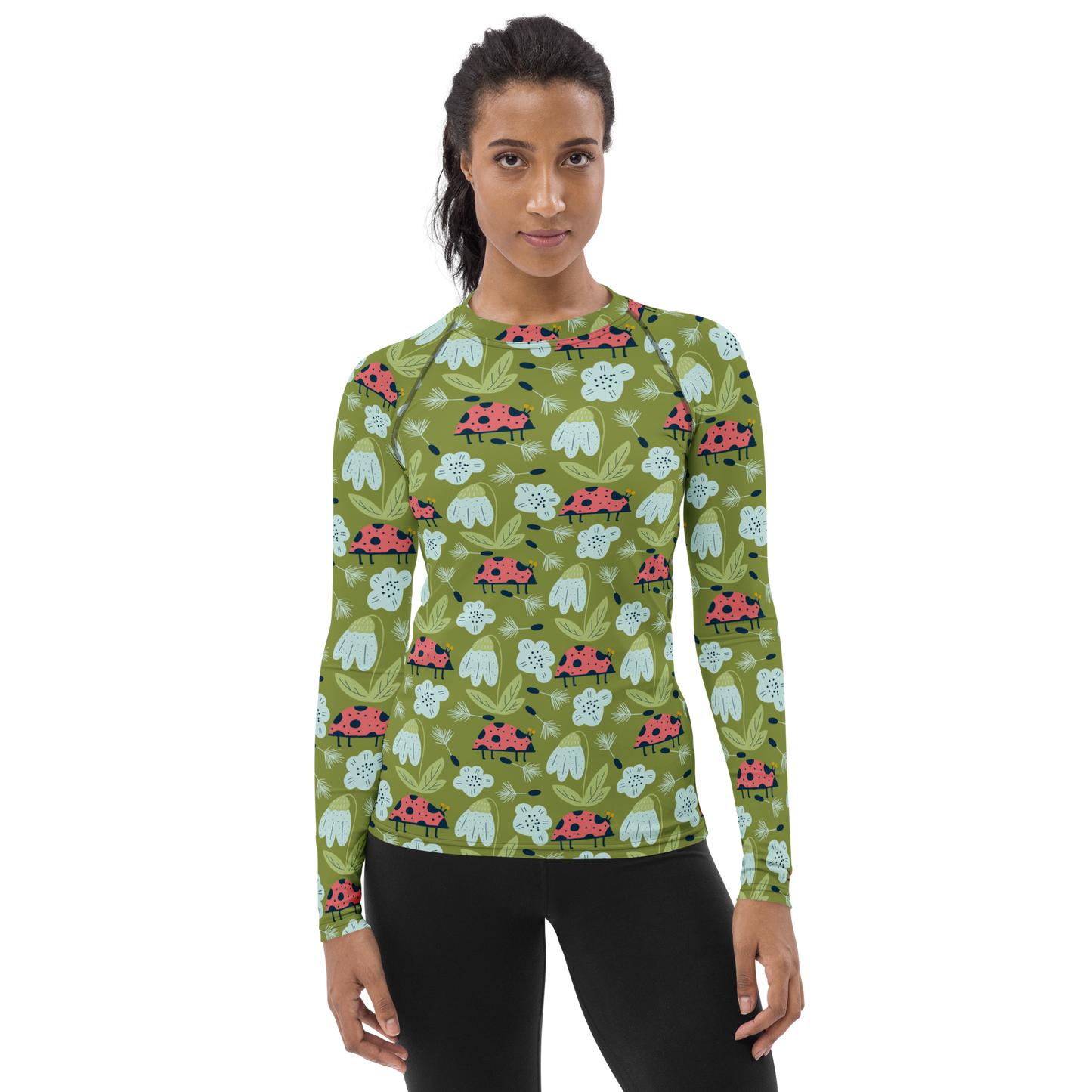 Scandinavian Spring Floral | Seamless Patterns | All-Over Print Women's Rash Guard - #5