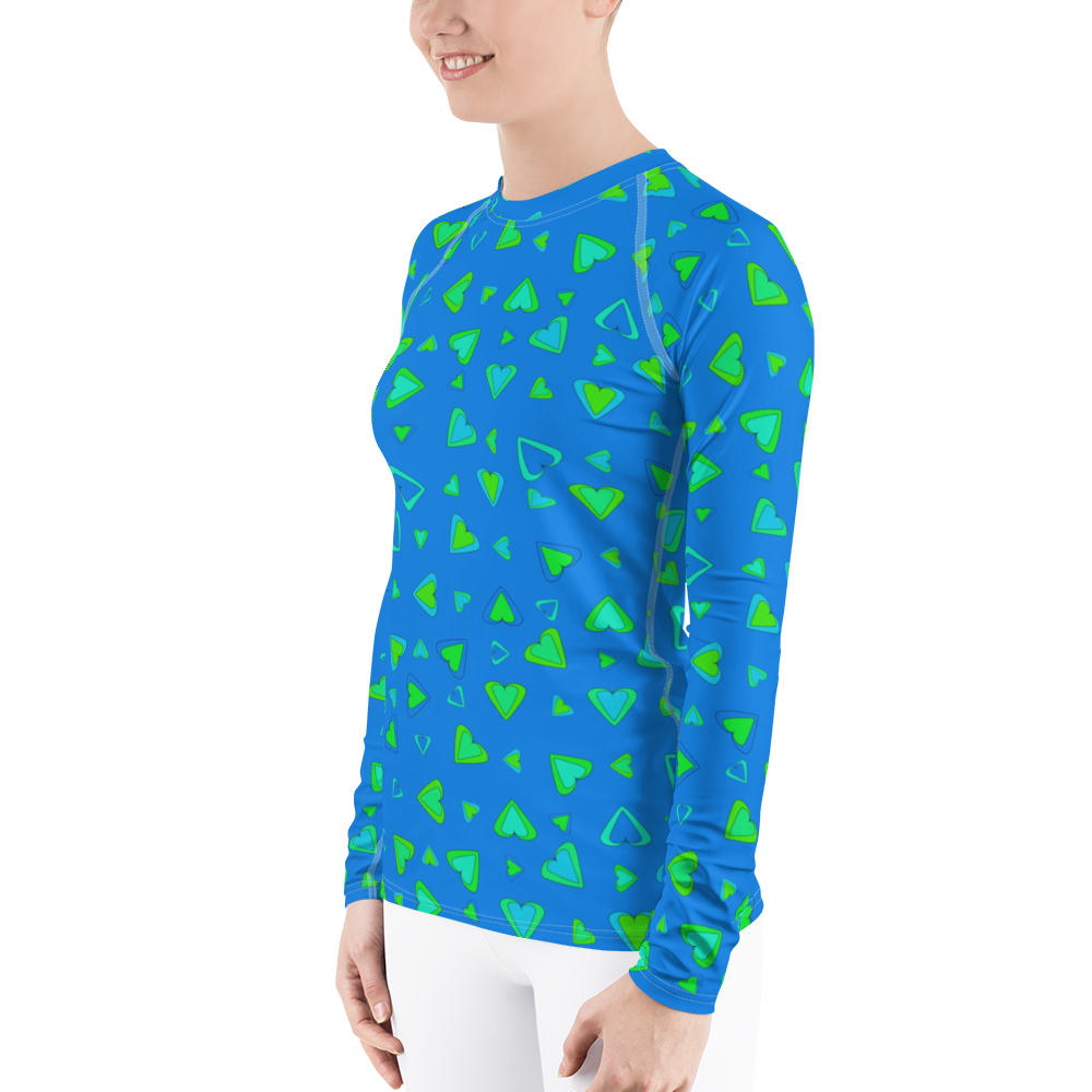 Rainbow Of Hearts | Batch 01 | Seamless Patterns | All-Over Print Women's Rash Guard - #6