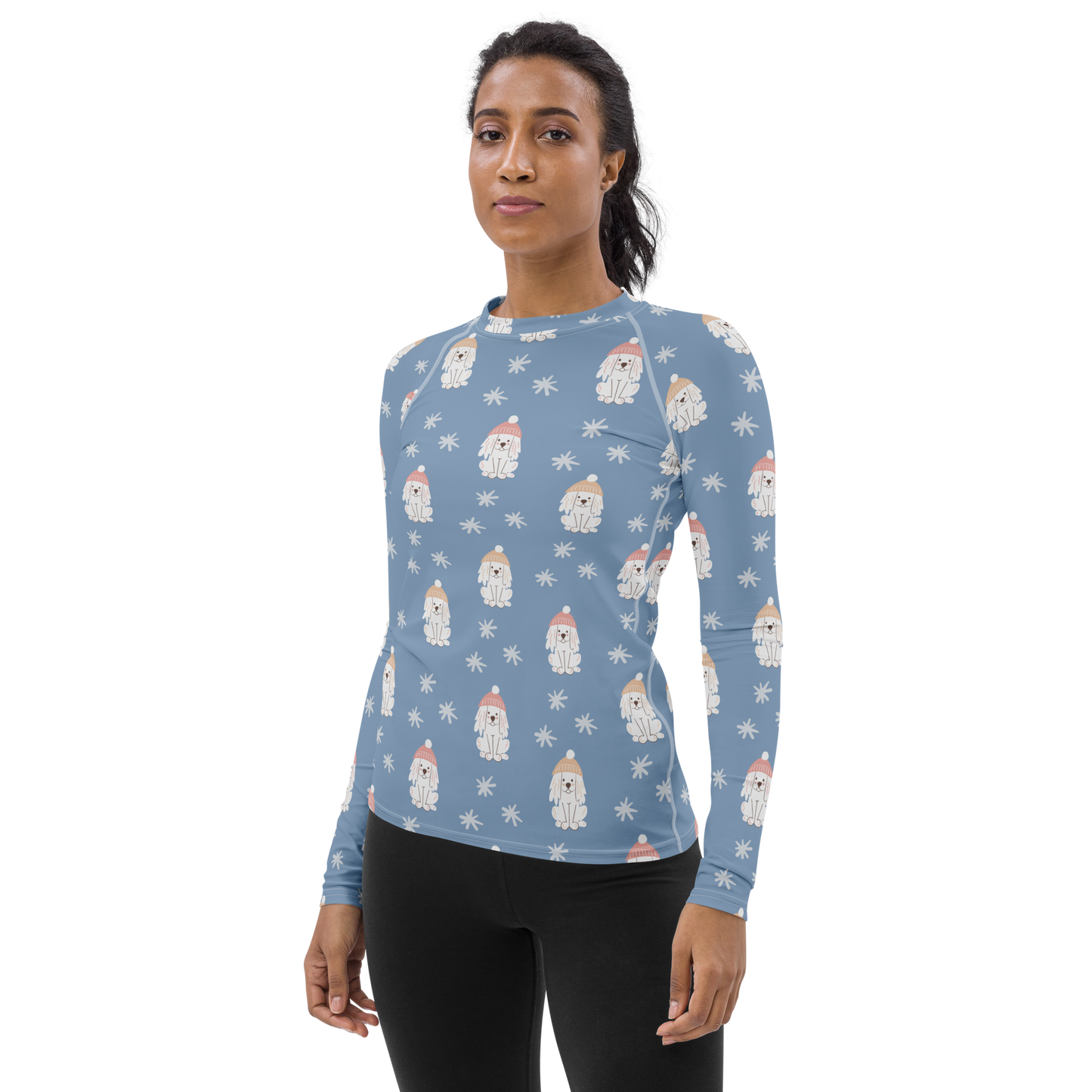 Cozy Dogs | Seamless Patterns | All-Over Print Women's Rash Guard - #3