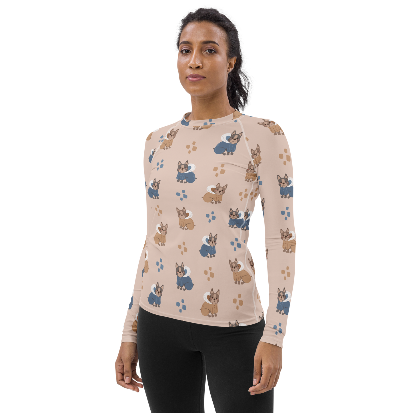 Cozy Dogs | Seamless Patterns | All-Over Print Women's Rash Guard - #11