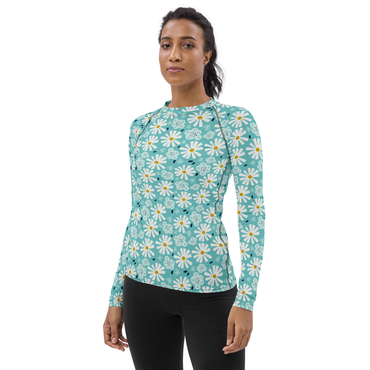 Scandinavian Spring Floral | Seamless Patterns | All-Over Print Women's Rash Guard - #10